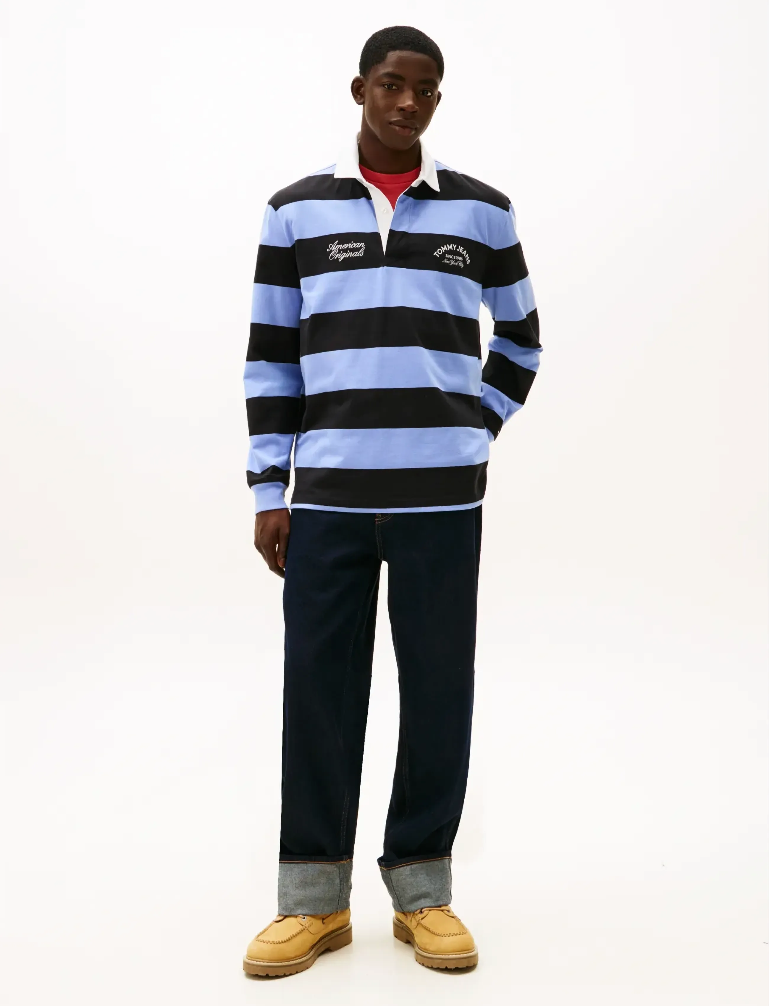 Tommy Jeans - TJM RLX STRIPE GRAPHIC RUGBY EXT - langärmelig - nordic iris stripe - 2