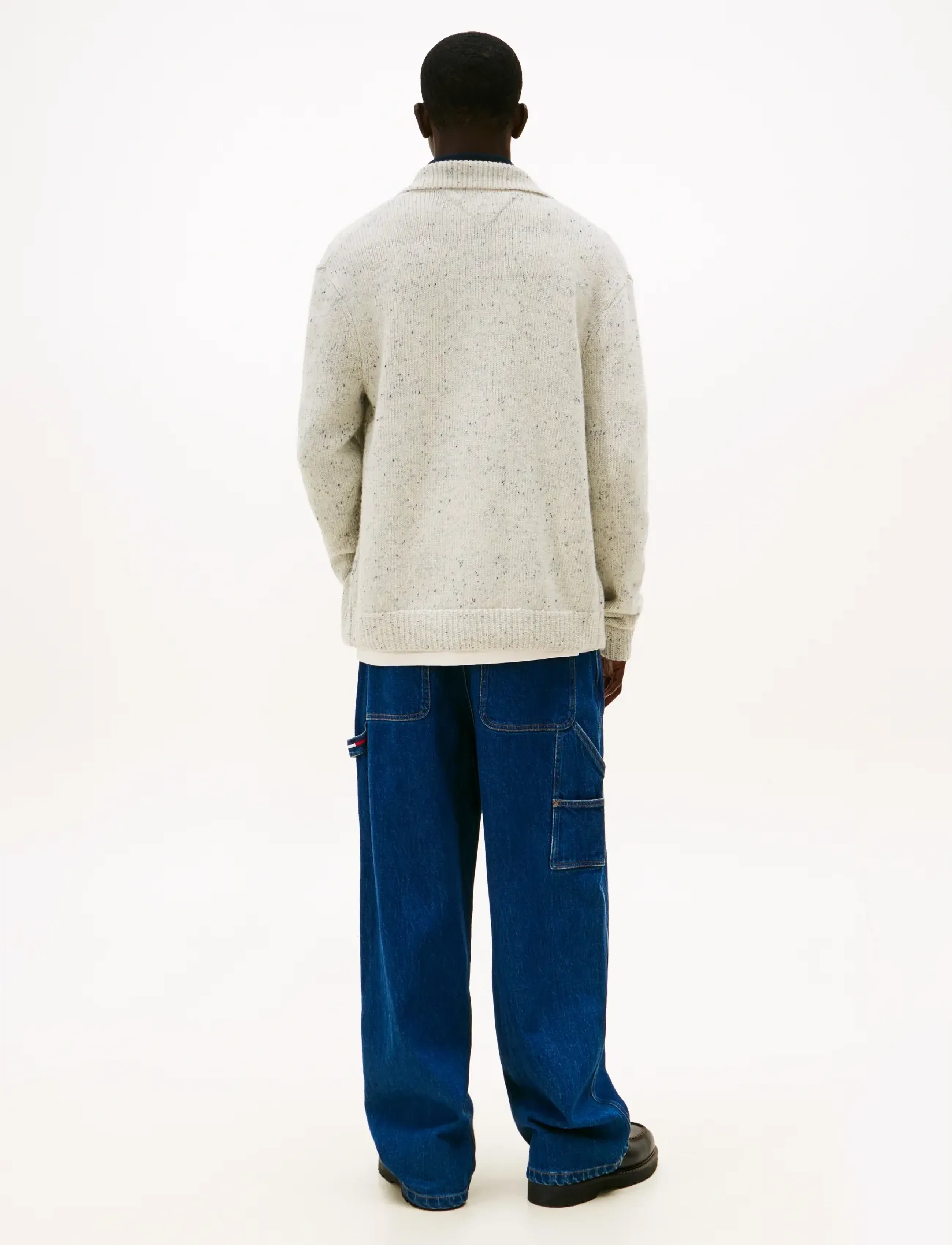 Tommy Jeans - TJM REG BADGE KNITTED CARDIGAN - hnepptar peysur - ancient white - 3