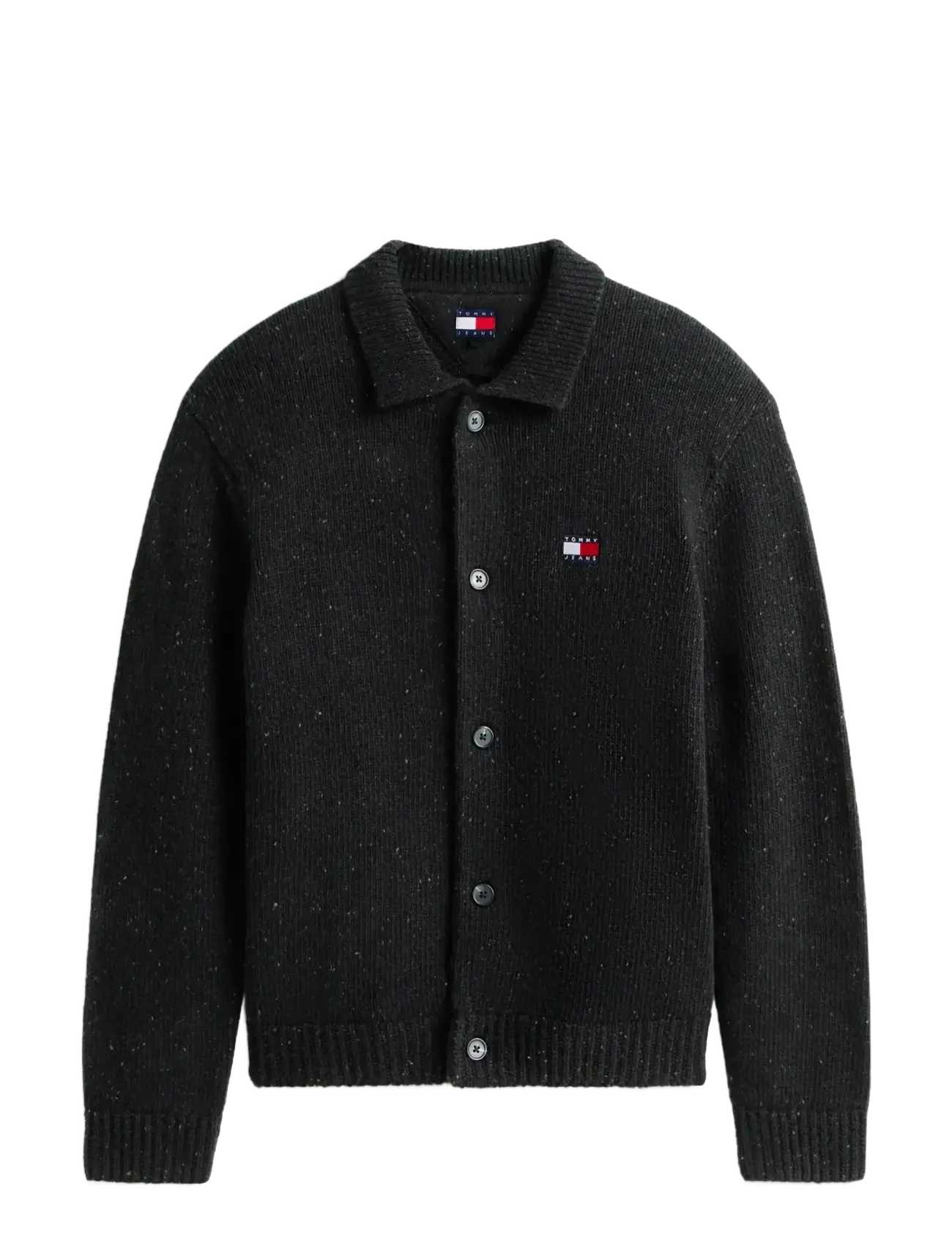 Tommy Jeans TJM REG BADGE KNITTED CARDIGAN - Strik - BLACK / black