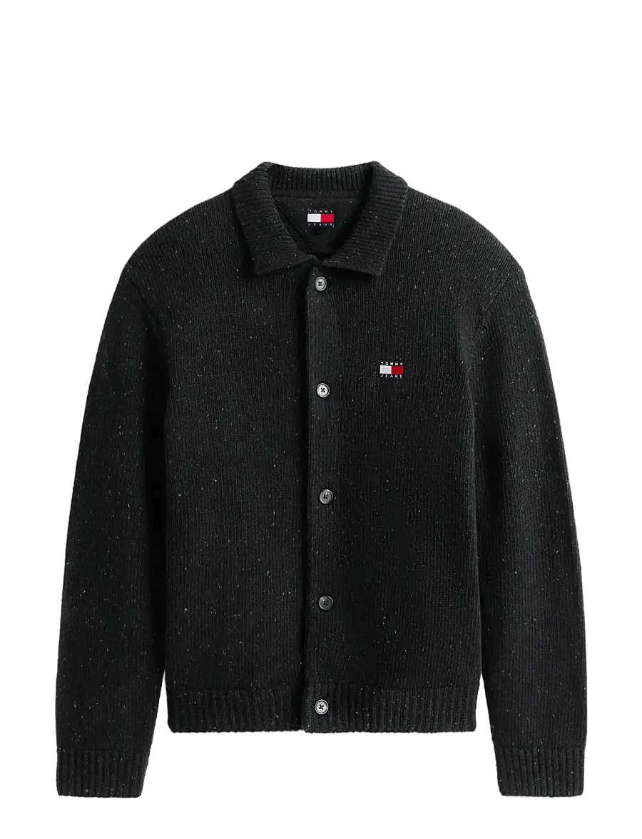 Tommy Jeans - TJM REG BADGE KNITTED CARDIGAN - kardiganid - black - 1