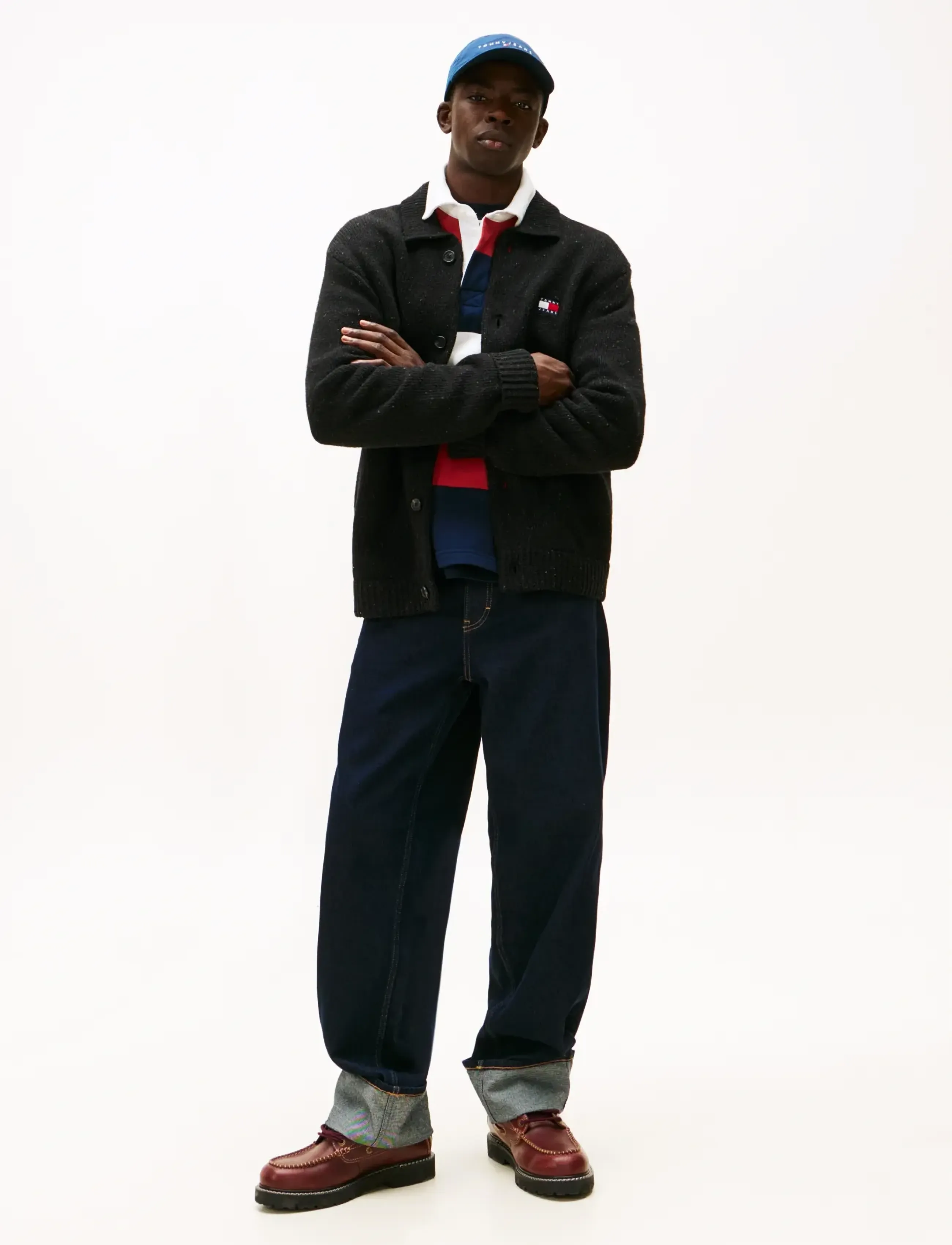 Tommy Jeans - TJM REG BADGE KNITTED CARDIGAN - cardigans - black - 2
