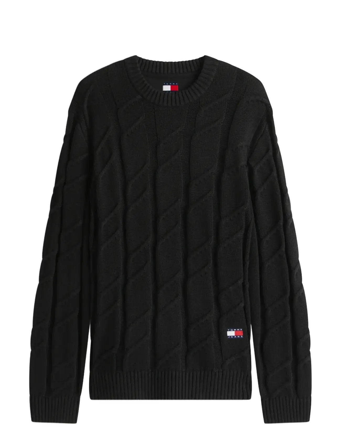 TOMMY JEANS Tjm Reg Chunky Cable Knt Swt Ext Schwarz - L - Herren