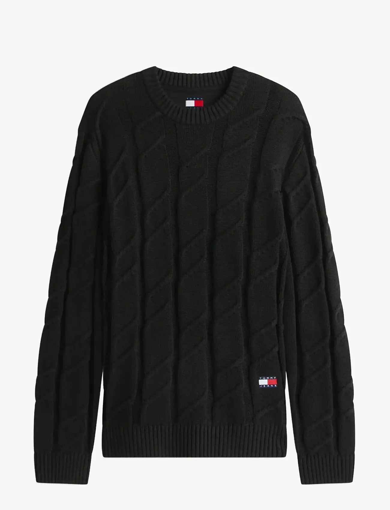Tommy Jeans - TJM REG CHUNKY CABLE KNT SWT EXT - rundhals - black - 1