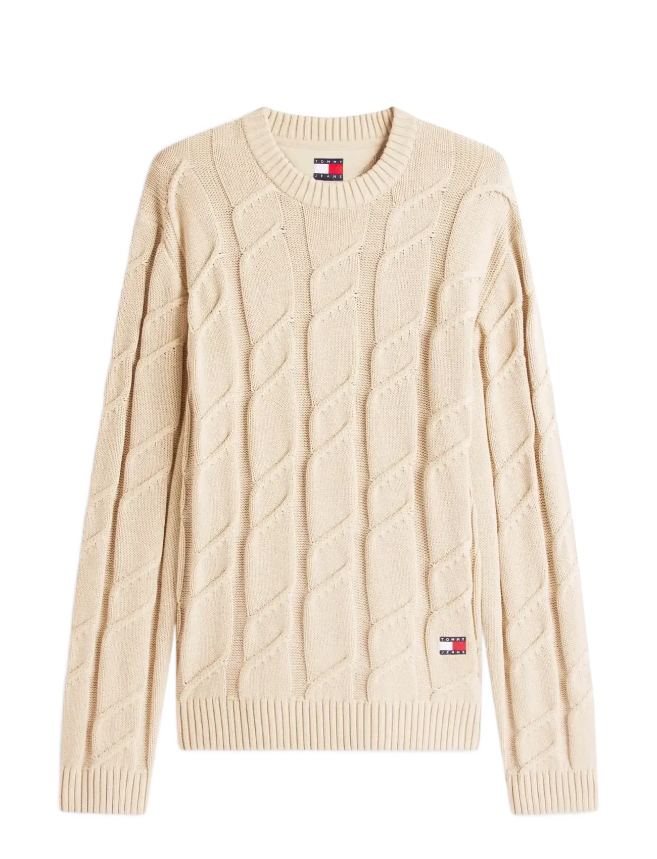TOMMY JEANS Tjm Reg Chunky Cable Knt Swt Ext Cream - M - Herren