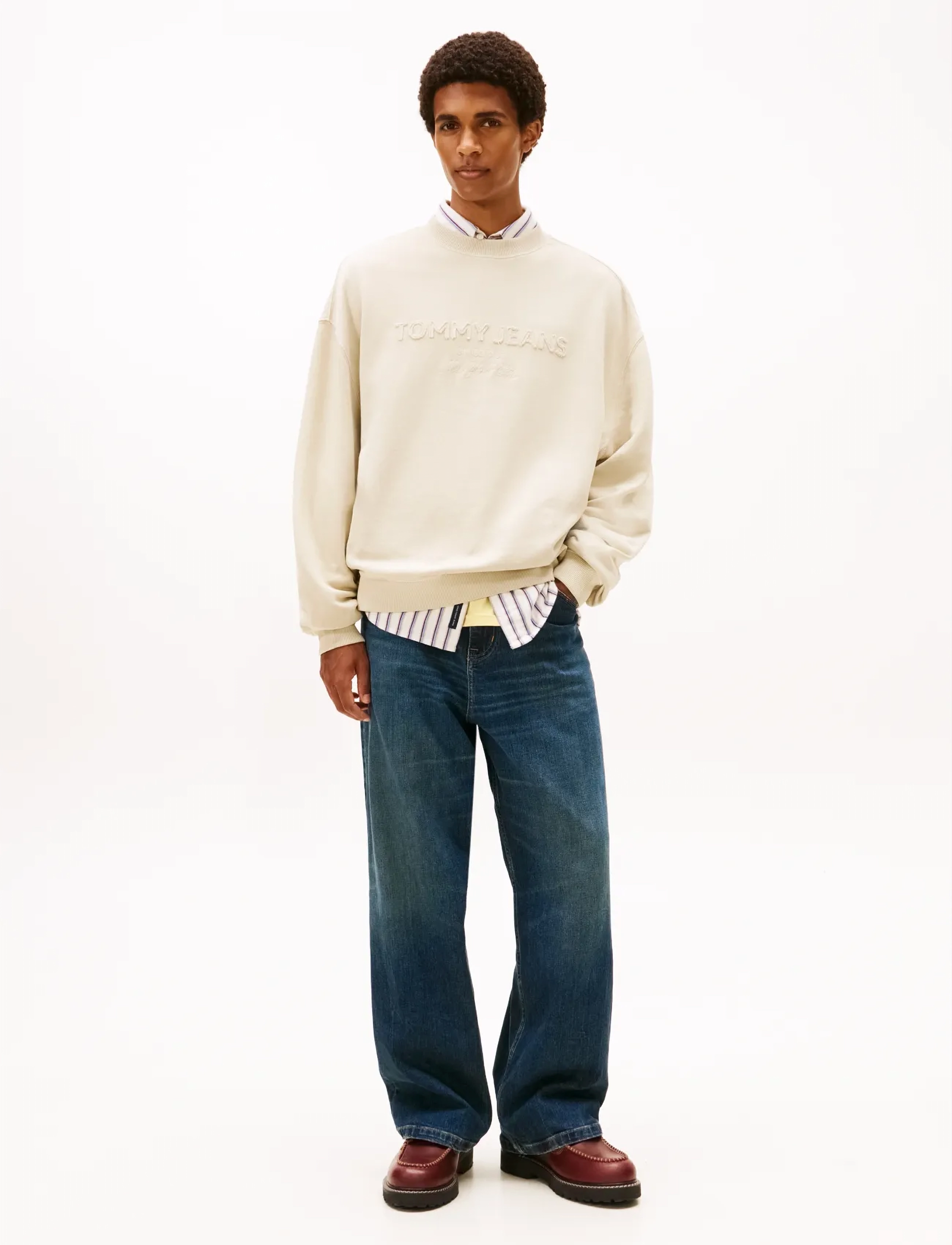 Tommy Jeans - TJM 90S GMD NEW CLASSICS CREW - shoppa efter stil - gulf sand - 3