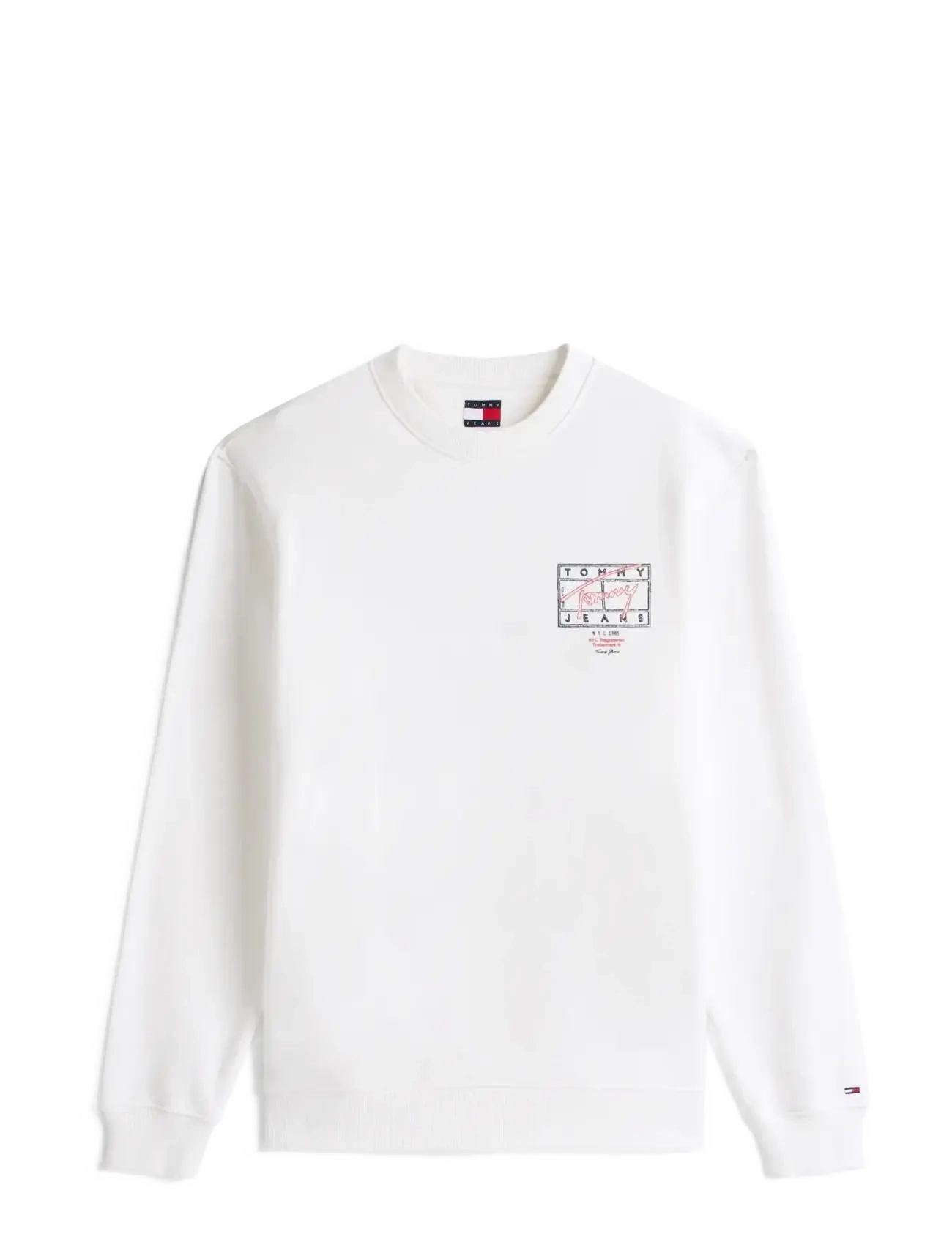 TOMMY JEANS Tjm Reg Entry Dna Play Crew Ext Weiß - S - Herren