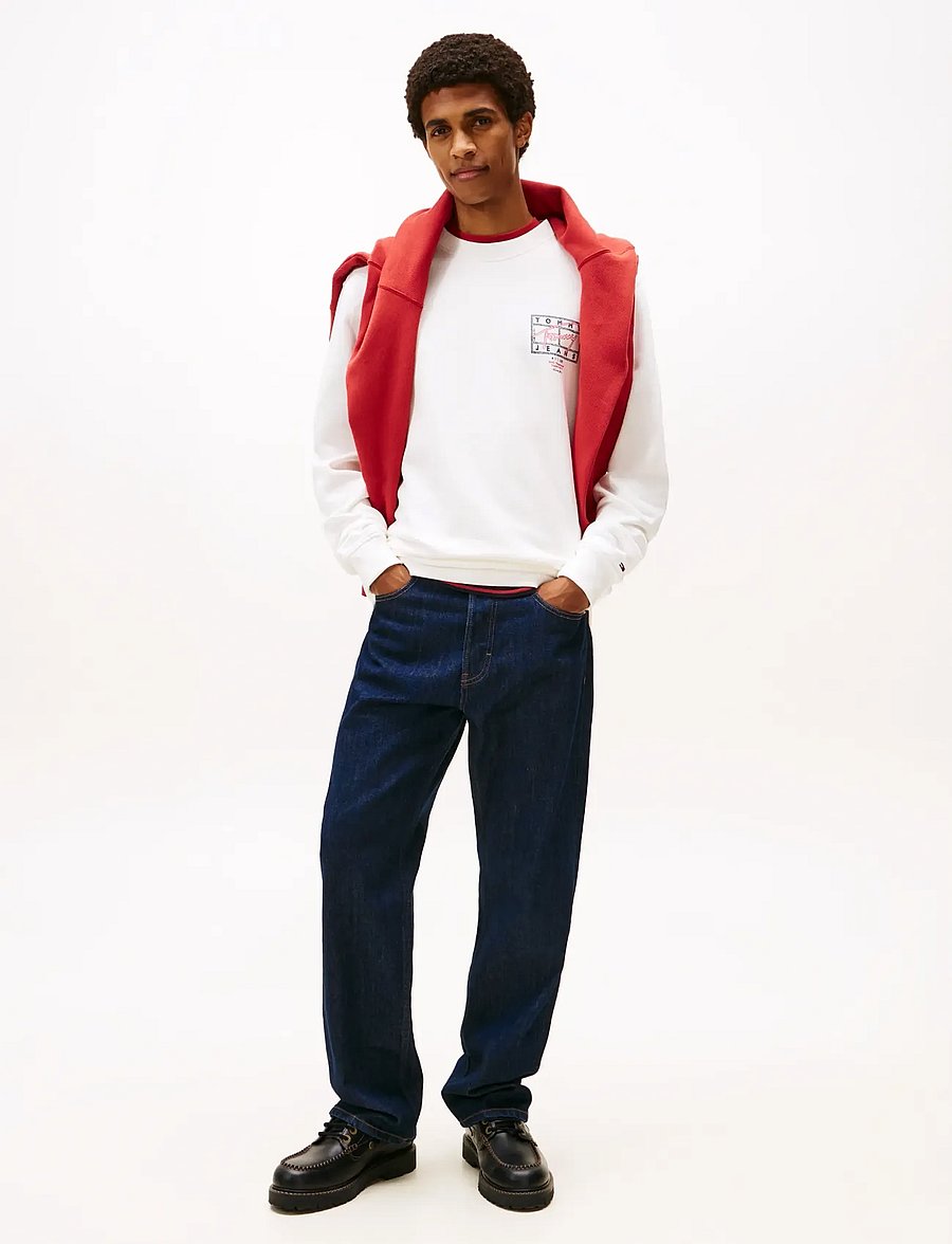 Tommy Jeans - TJM REG ENTRY DNA PLAY CREW EXT - sweatshirts - ecru - 2