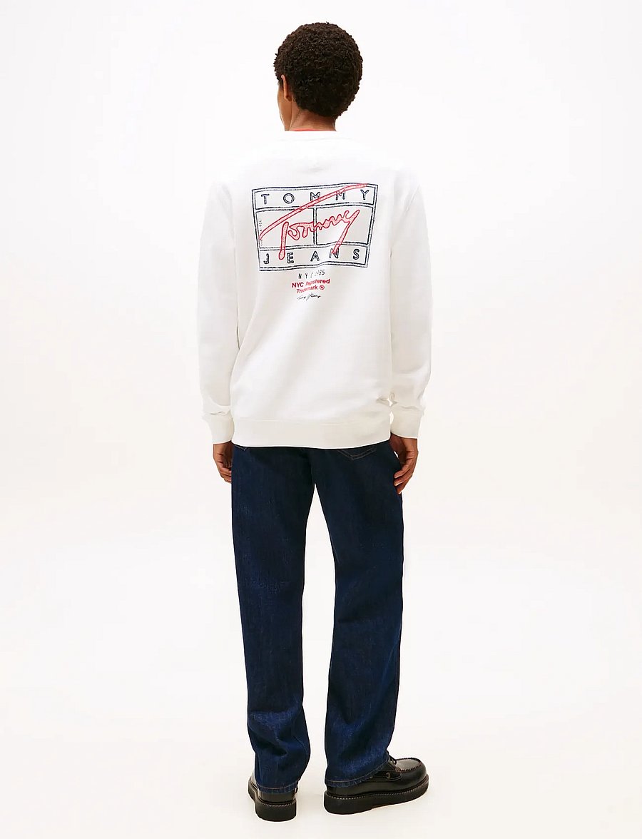 Tommy Jeans - TJM REG ENTRY DNA PLAY CREW EXT - sweatshirts - ecru - 3