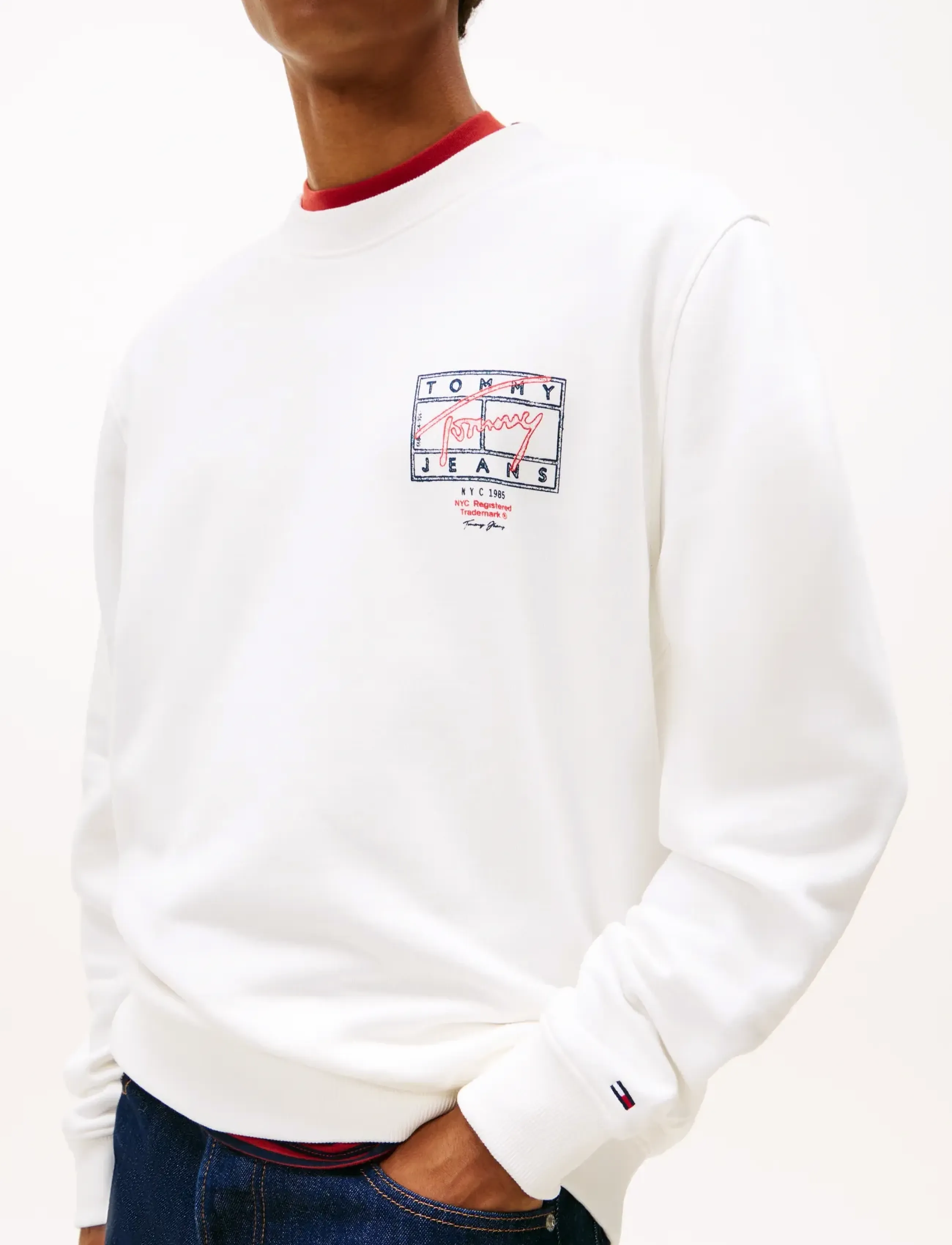 Tommy Jeans - TJM REG ENTRY DNA PLAY CREW EXT - nach stil kaufen - ecru - 4