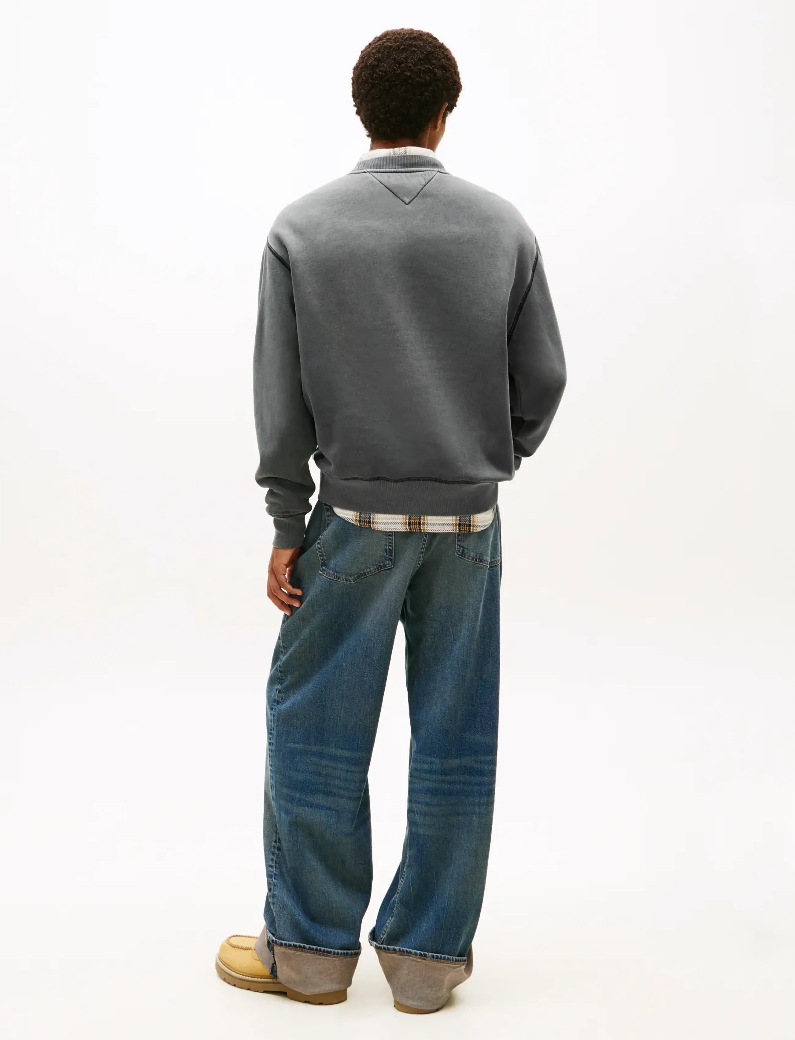 Tommy Jeans - TJM REG GMD APPLIQUE CREW - truien - black - 2