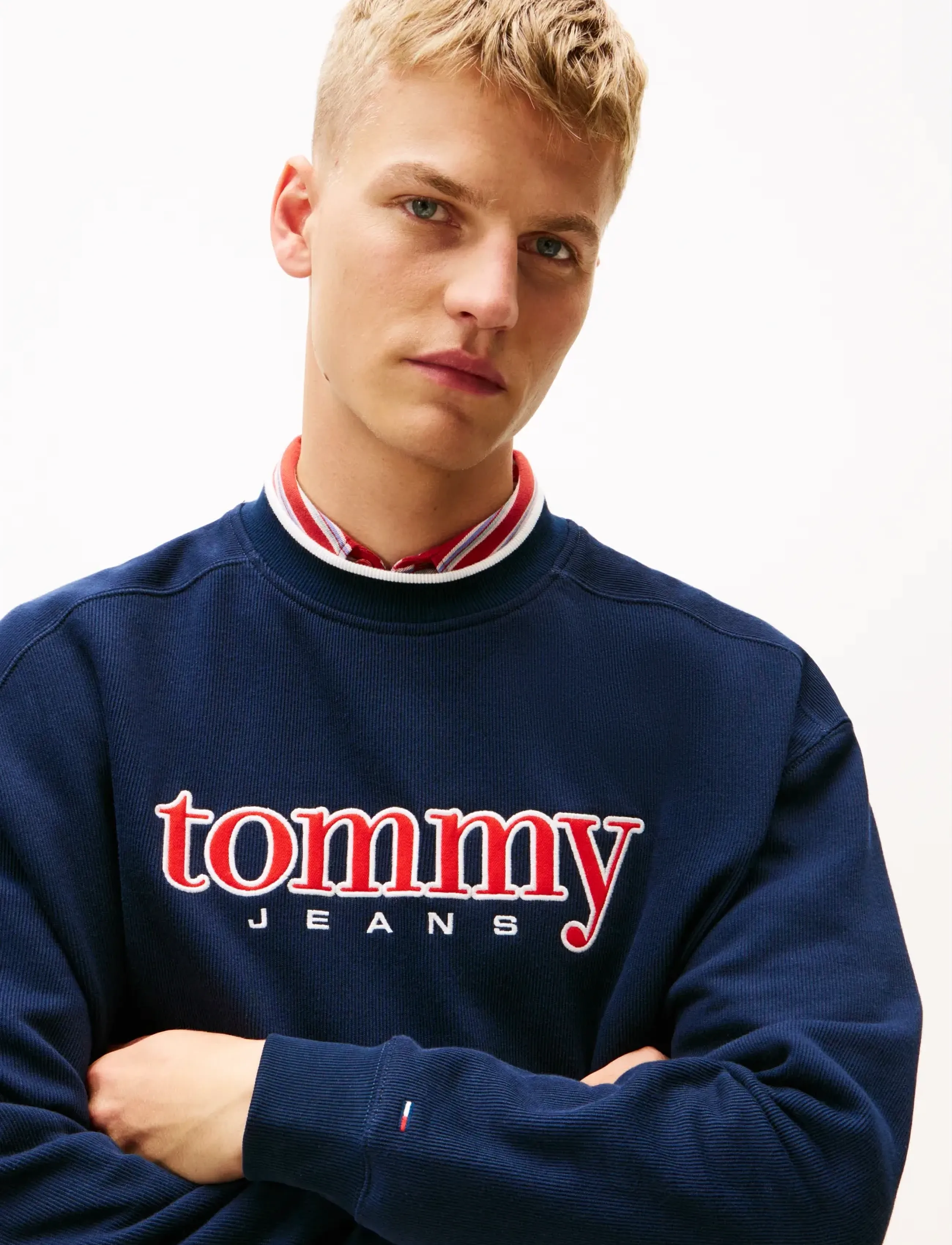 Tommy Jeans - TJM 90S TEXTURE GRAPHIC CREW - shoppa efter stil - dark night navy - 4