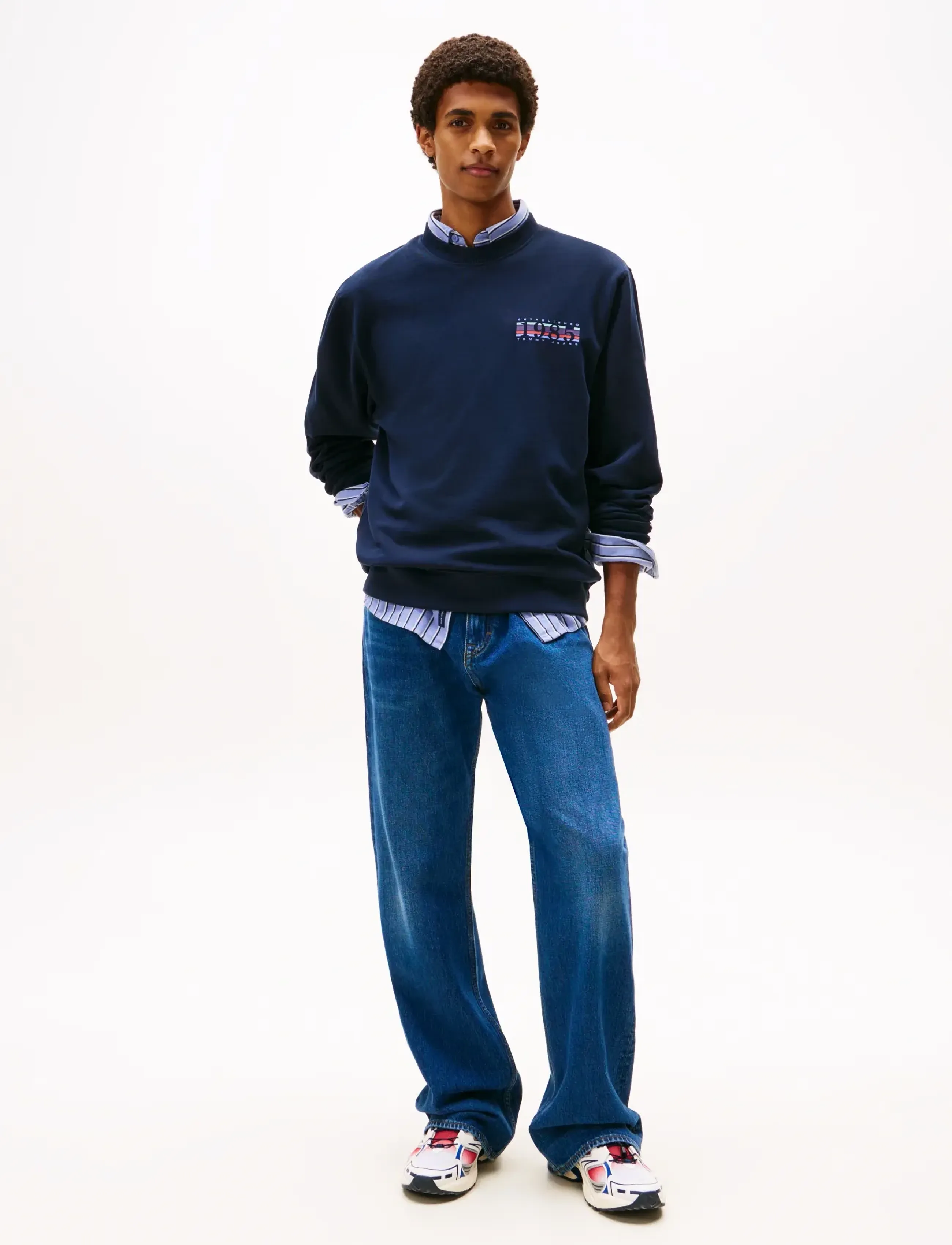Tommy Jeans - TJM REG ENTRY DNA PLAY CREW EXT - shop by style - dark night navy - 2