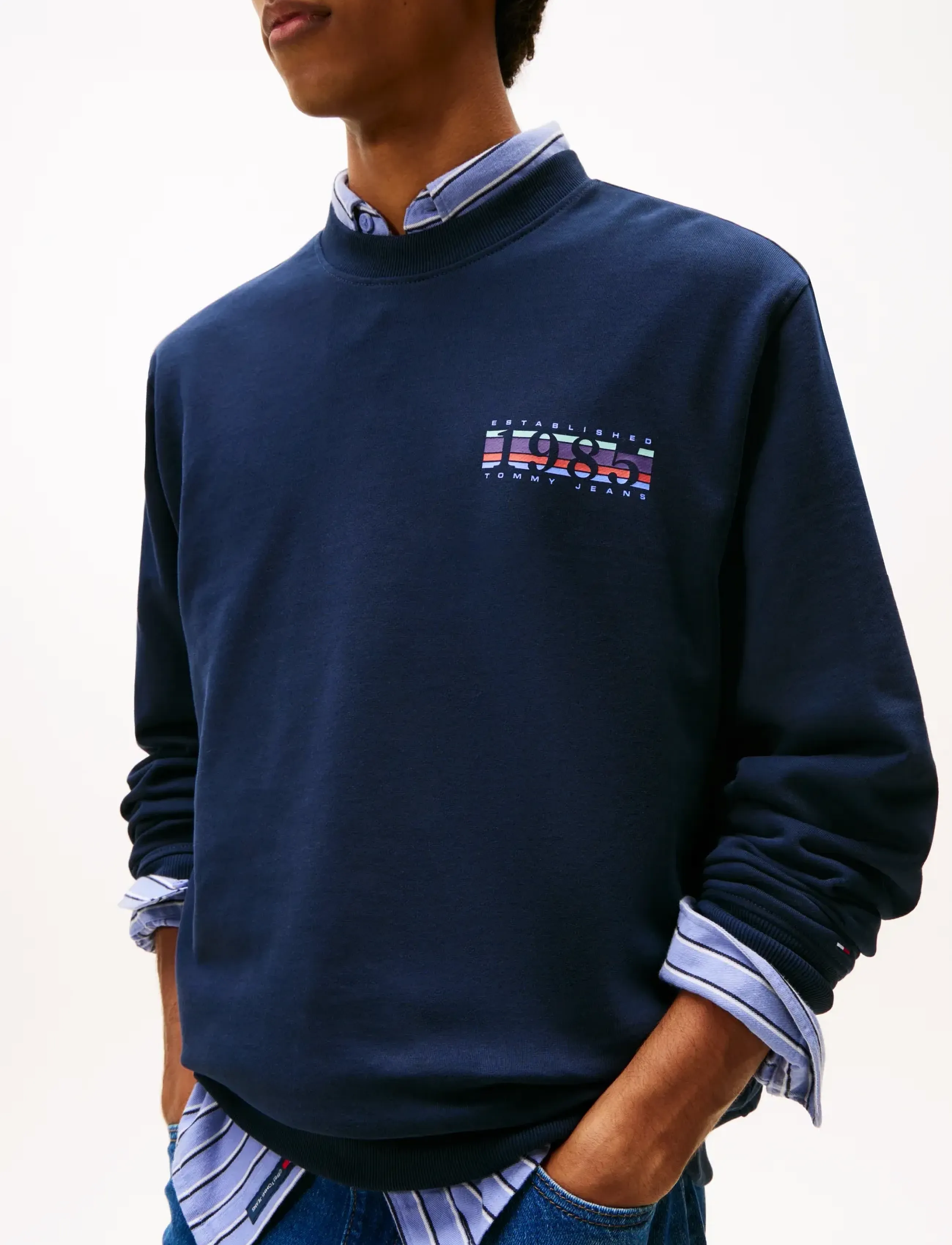 Tommy Jeans - TJM REG ENTRY DNA PLAY CREW EXT - shop by style - dark night navy - 4