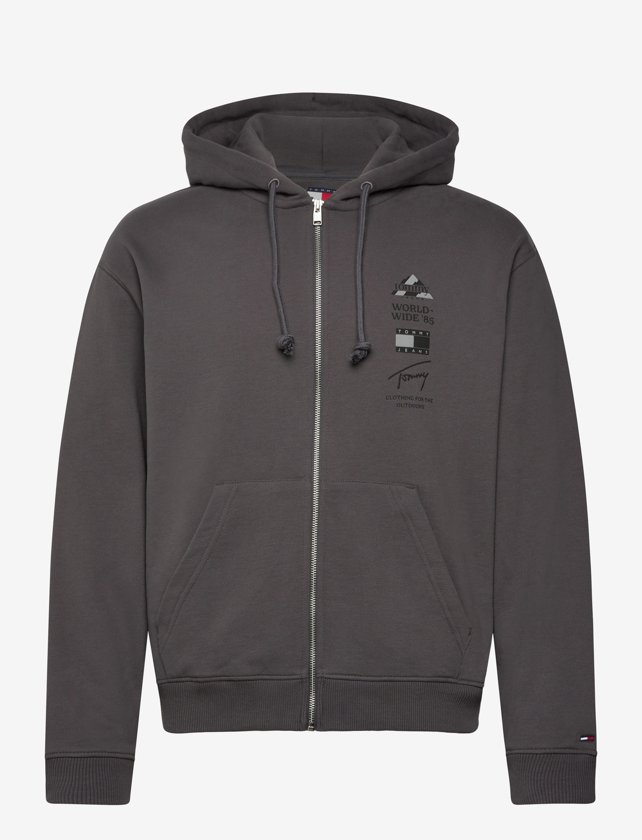 Tommy Jeans - TJM RLX DNA PLAY FZ - hoodies - washed black - 1