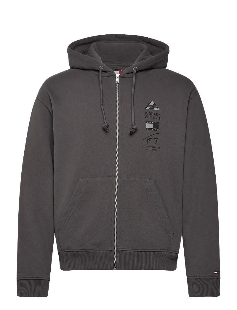 Tommy Jeans - TJM RLX DNA PLAY FZ - hoodies - washed black - 1