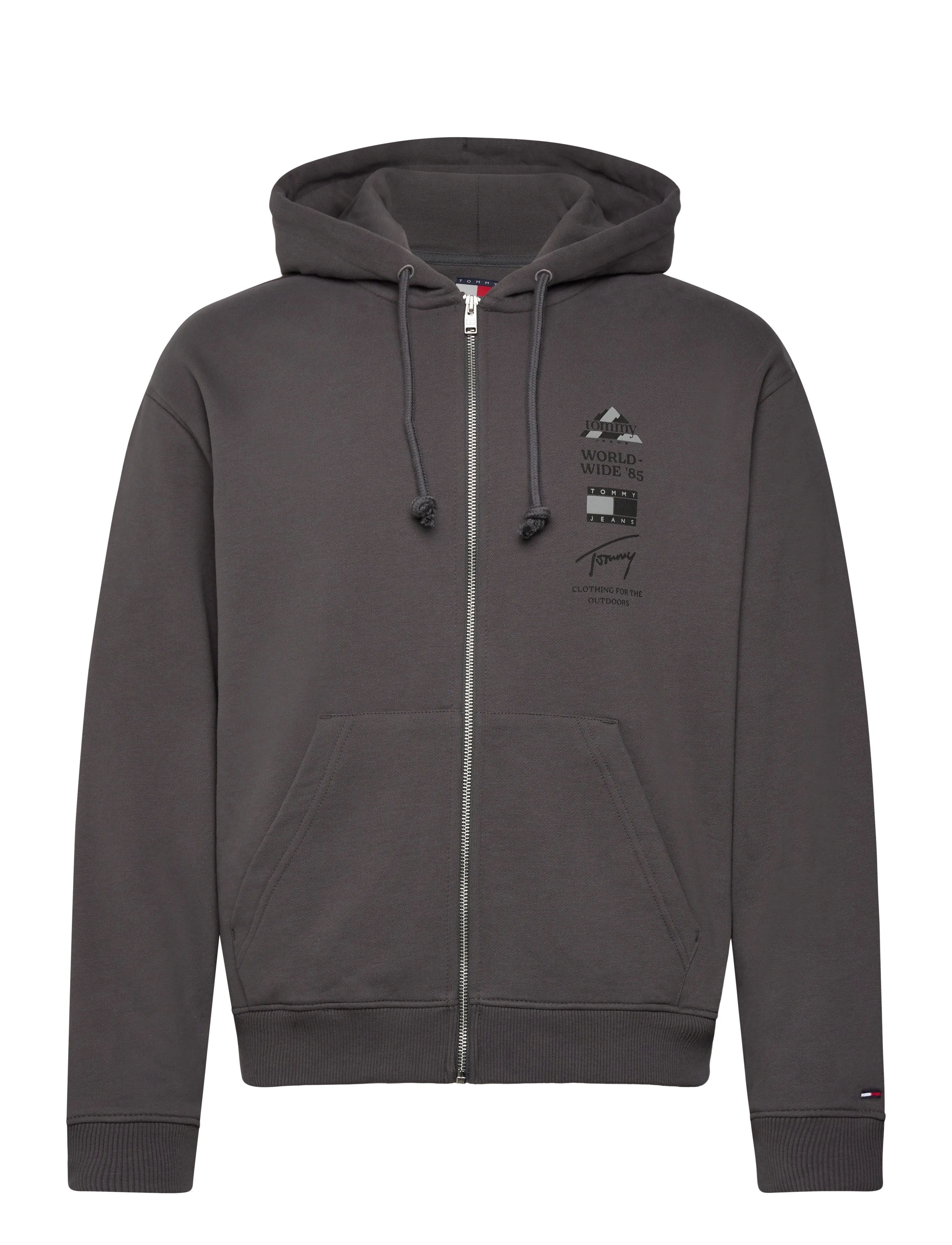 Tommy Jeans TJM RLX DNA PLAY FZ - Hættetrøjer - WASHED BLACK / grey