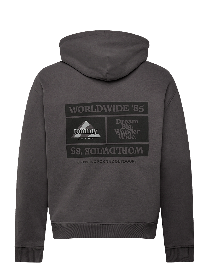 Tommy Jeans - TJM RLX DNA PLAY FZ - hoodies - washed black - 2