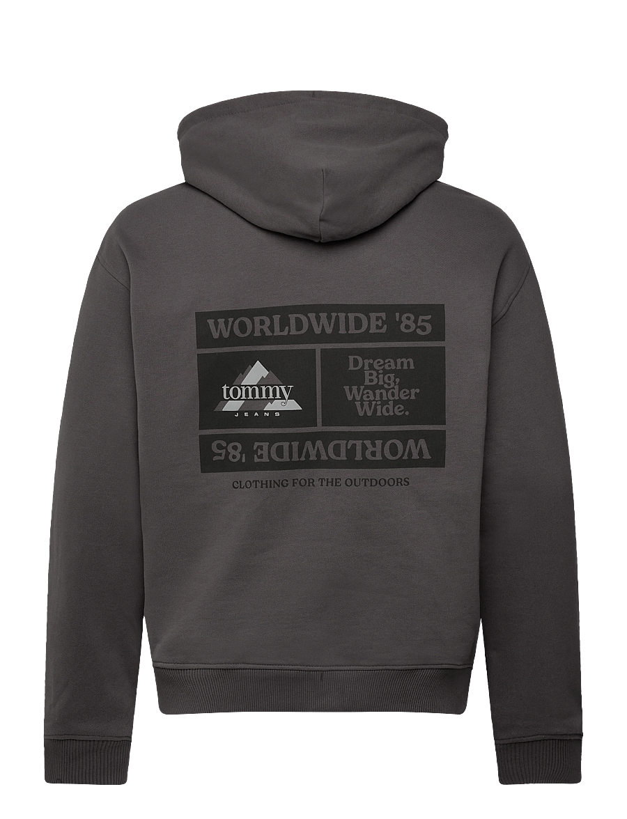 Tommy Jeans - TJM RLX DNA PLAY FZ - hoodies - washed black - 2