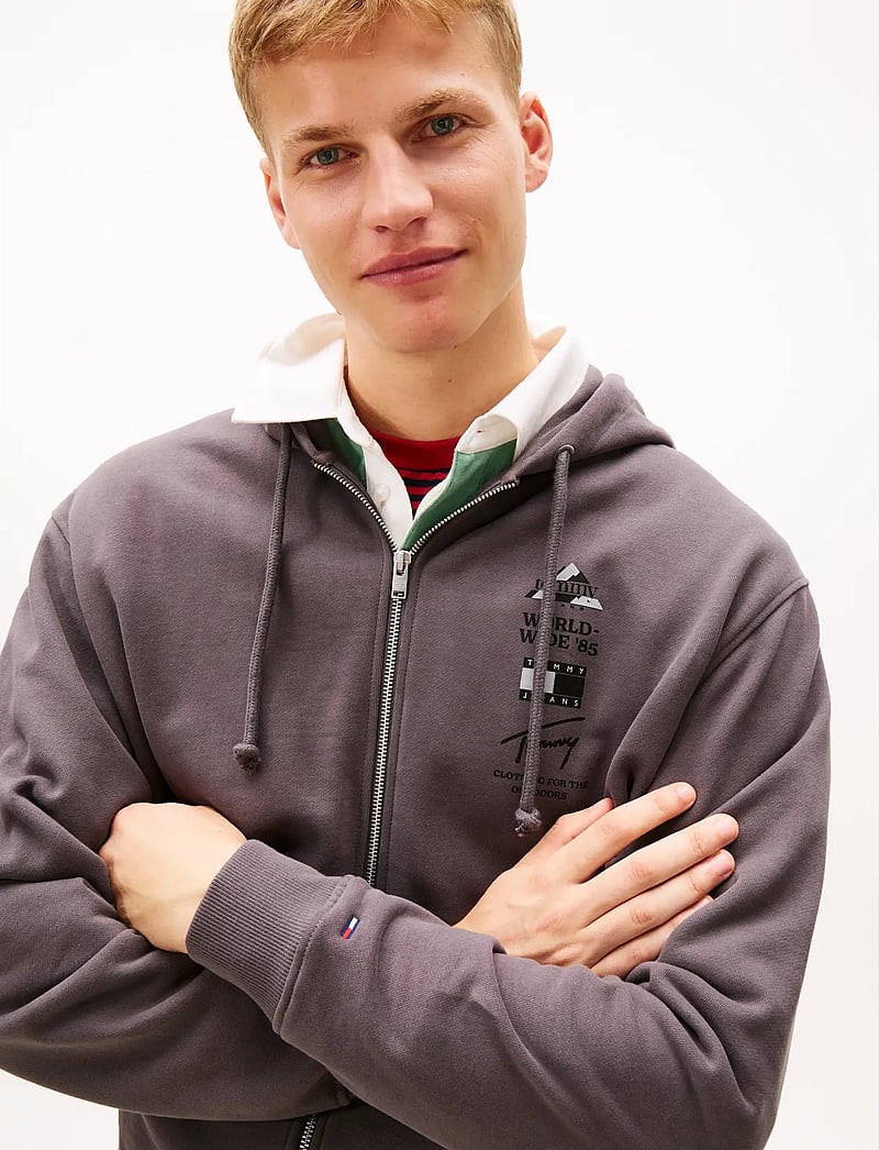 Tommy Jeans - TJM RLX DNA PLAY FZ - hoodies - washed black - 5