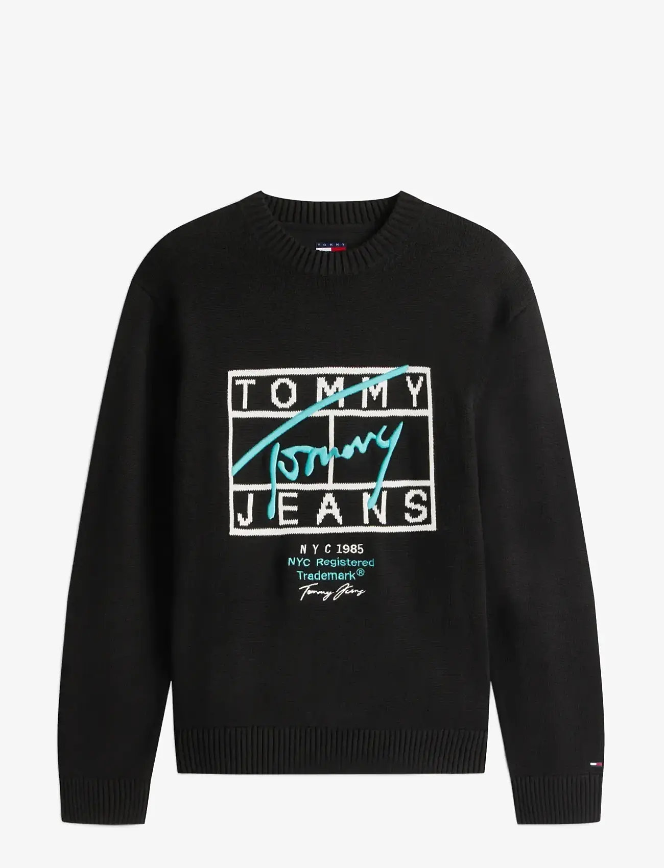 Tommy Jeans - TJM REG SIGNATURE SWEATER EXT - shop efter stil - black - 1