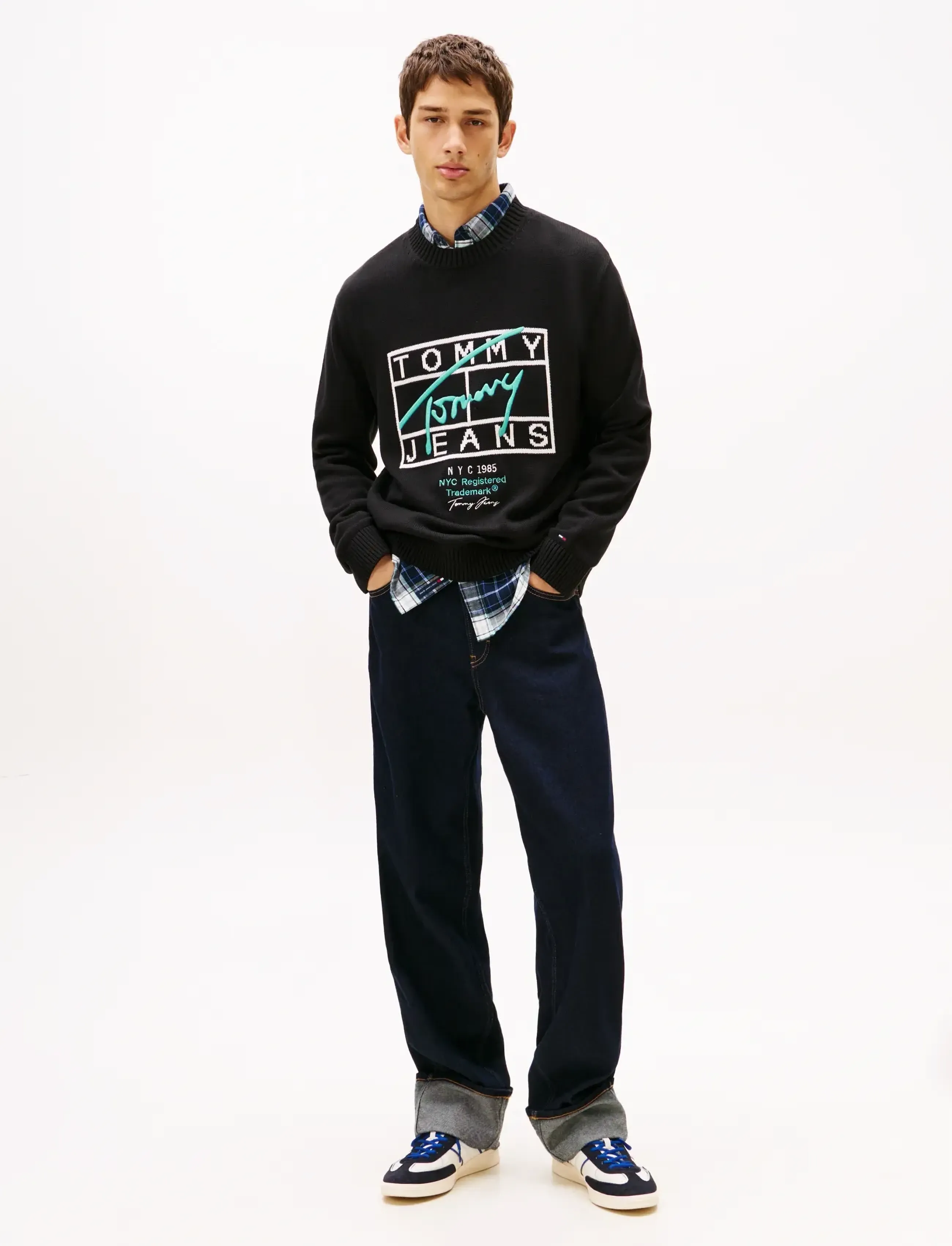 Tommy Jeans - TJM REG SIGNATURE SWEATER EXT - nach stil kaufen - black - 2