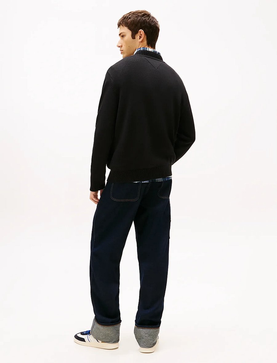 Tommy Jeans - TJM REG SIGNATURE SWEATER EXT - shop efter stil - black - 3