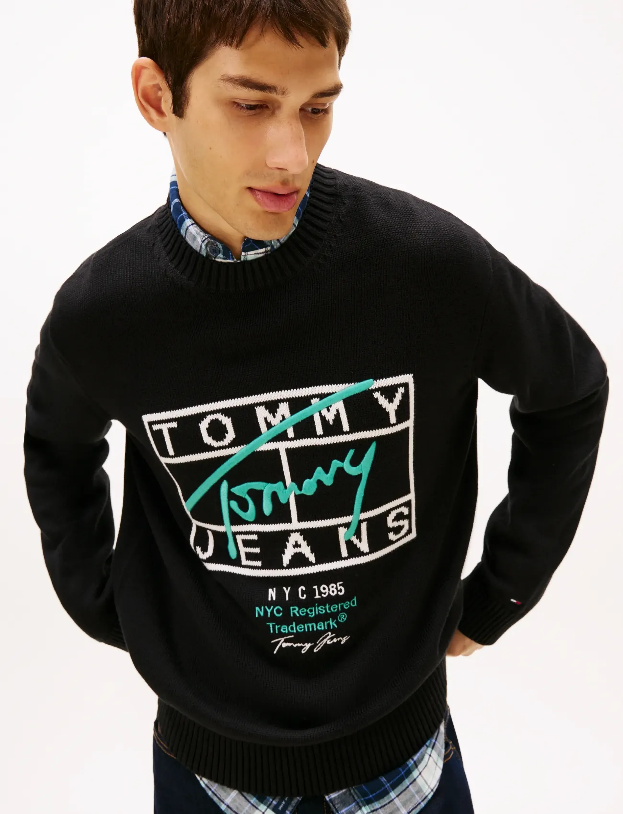 Tommy Jeans - TJM REG SIGNATURE SWEATER EXT - nach stil kaufen - black - 4