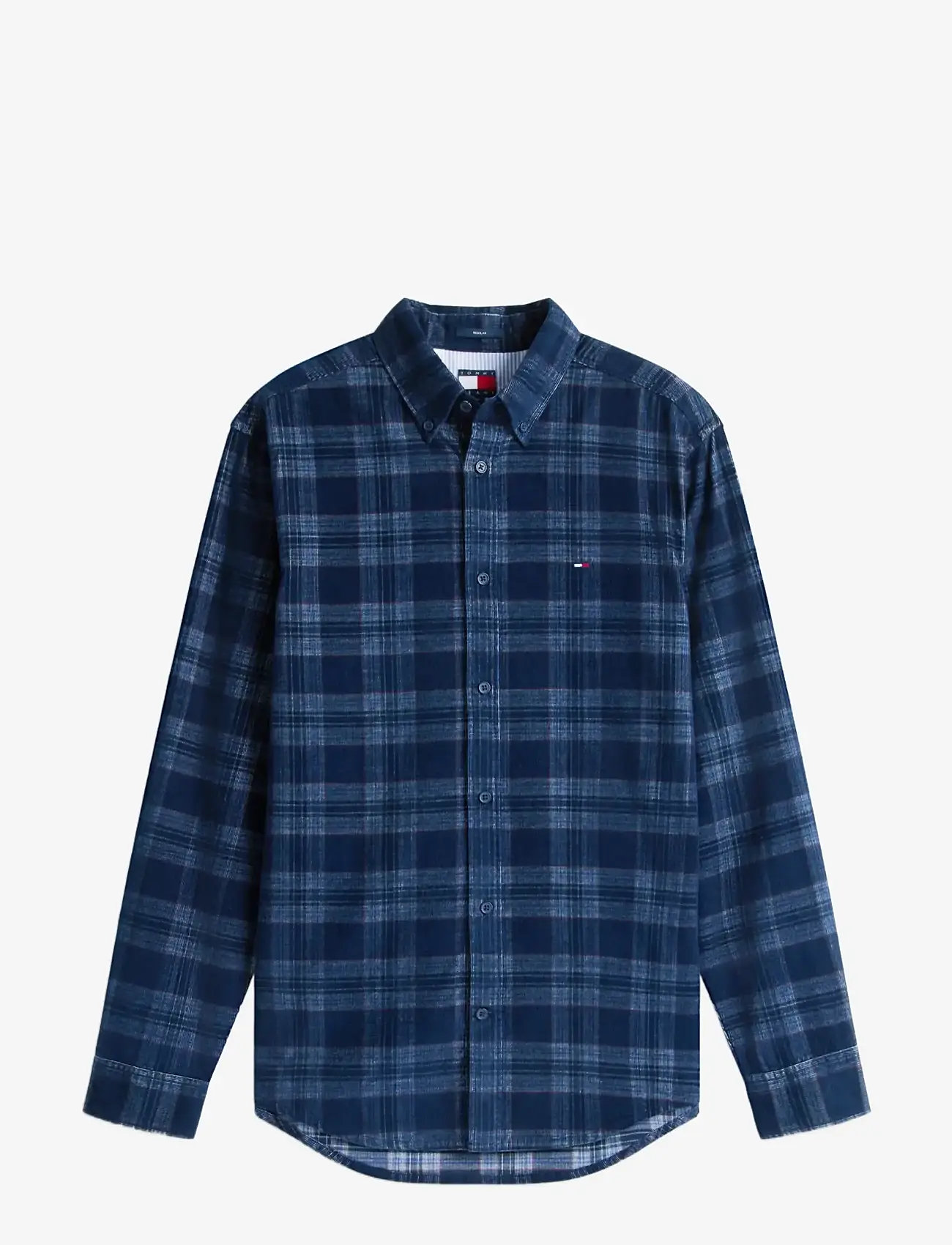 Tommy Jeans - TJM REG CHECK CORD SHIRT - ternede skjorter - dark night navy check - 1