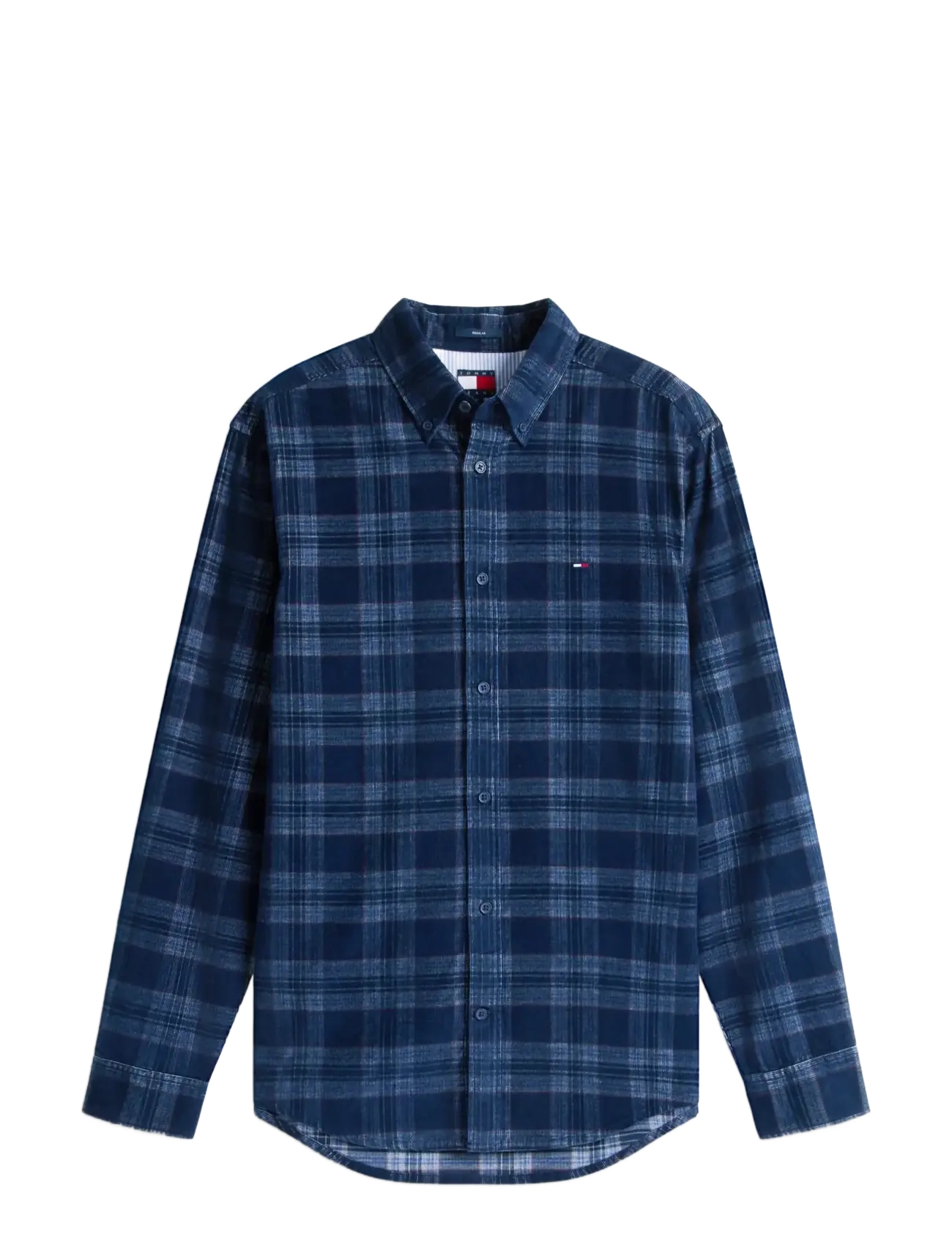 Tommy Jeans TJM REG CHECK CORD SHIRT - Skjorter - DARK NIGHT NAVY CHECK / blue