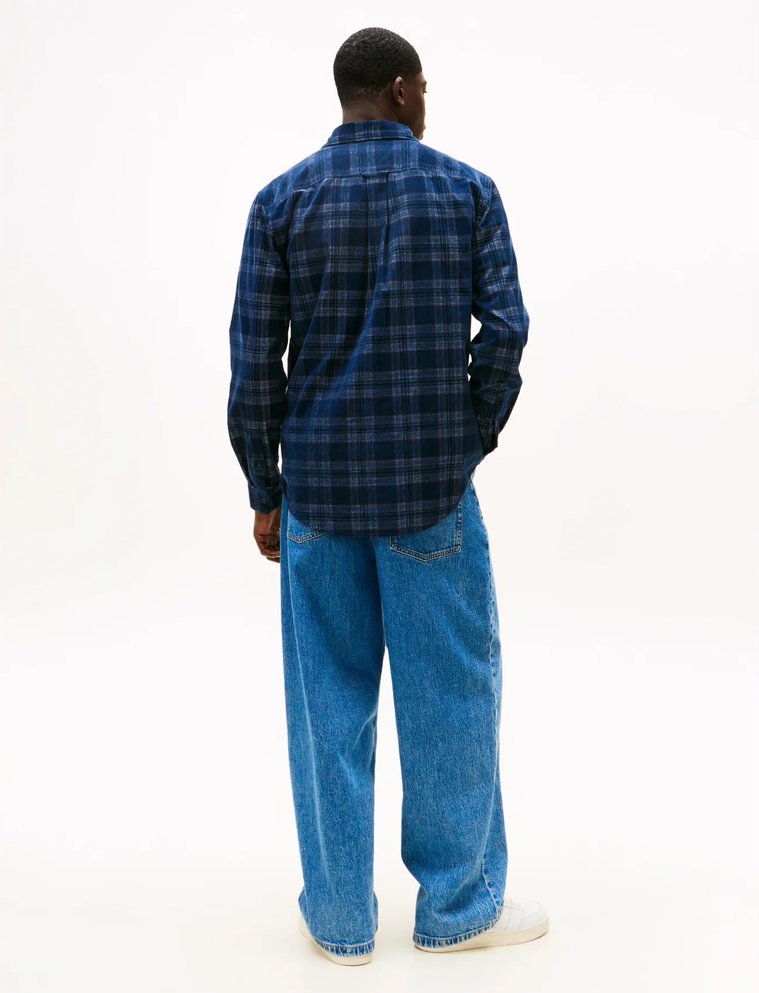 Tommy Jeans - TJM REG CHECK CORD SHIRT - dark night navy check - 3