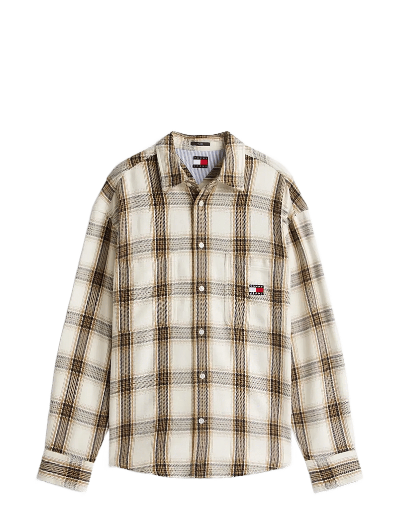 Tommy Jeans - TJM RLX CHECK BRUSHED OS EXT - ruutupaidat - ancient white check - 1