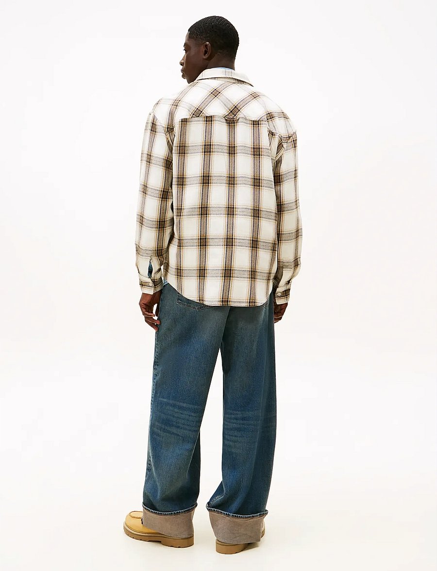 Tommy Jeans - TJM RLX CHECK BRUSHED OS EXT - chemises à carreaux - ancient white check - 3