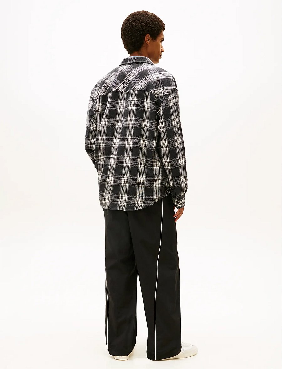 Tommy Jeans - TJM RLX CHECK BRUSHED OS EXT - karierte hemden - black check - 3