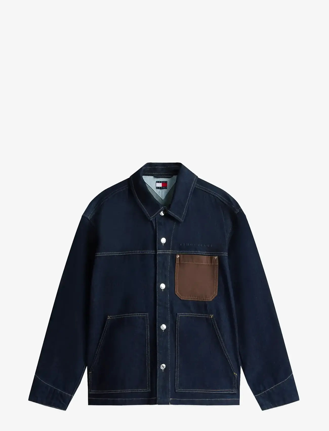 Tommy Jeans - CHORE JACKET EXT EI6050 - ofodrade jeansjackor - denim dark - 1