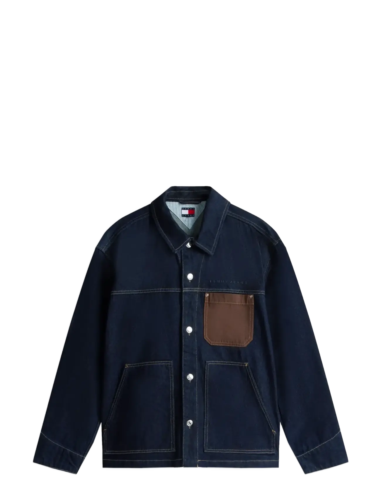 Tommy Jeans CHORE JACKET EXT EI6050 - Forårsvarer på tilbud - DENIM DARK / navy