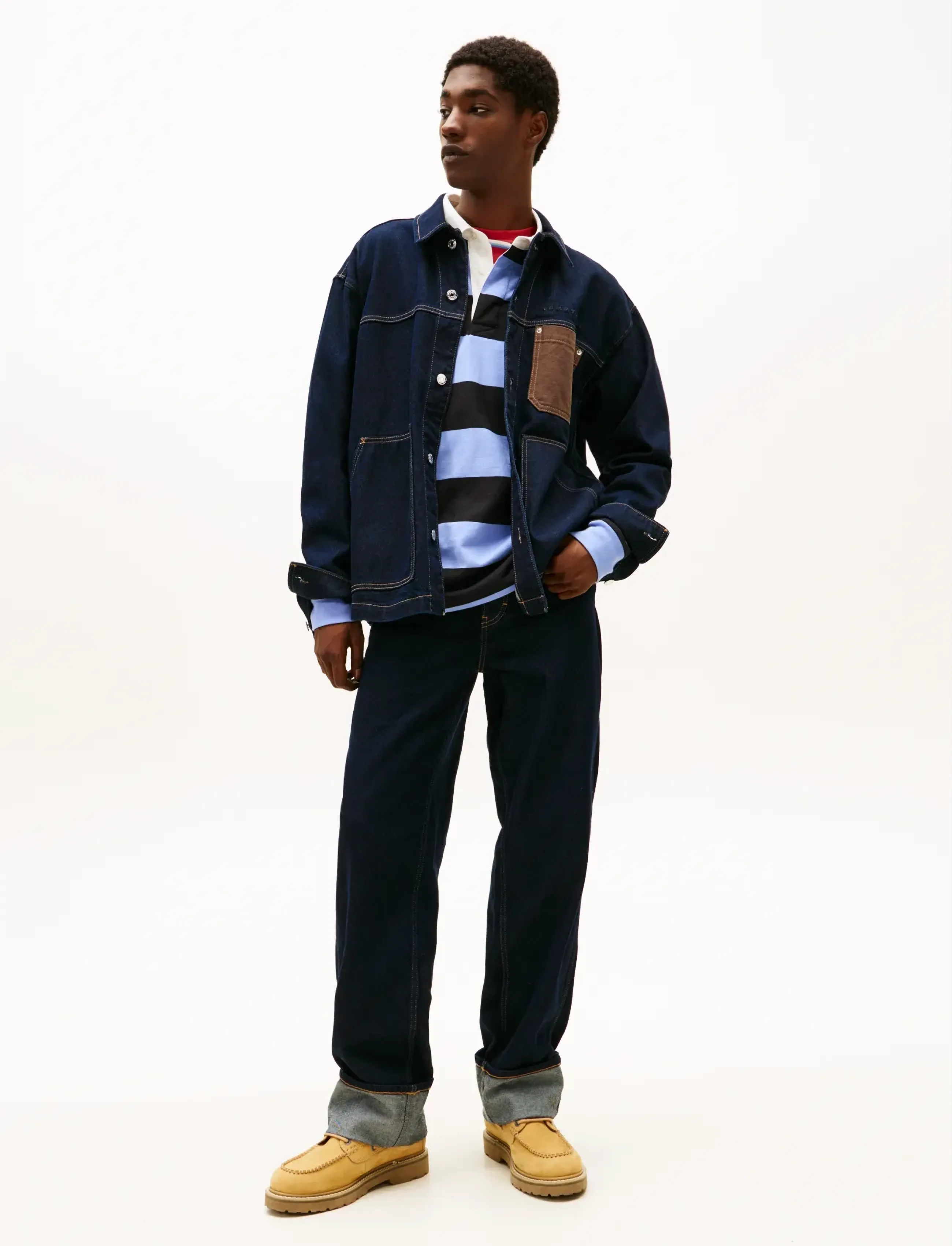 Tommy Jeans - CHORE JACKET EXT EI6050 - vårjackor - denim dark - 2