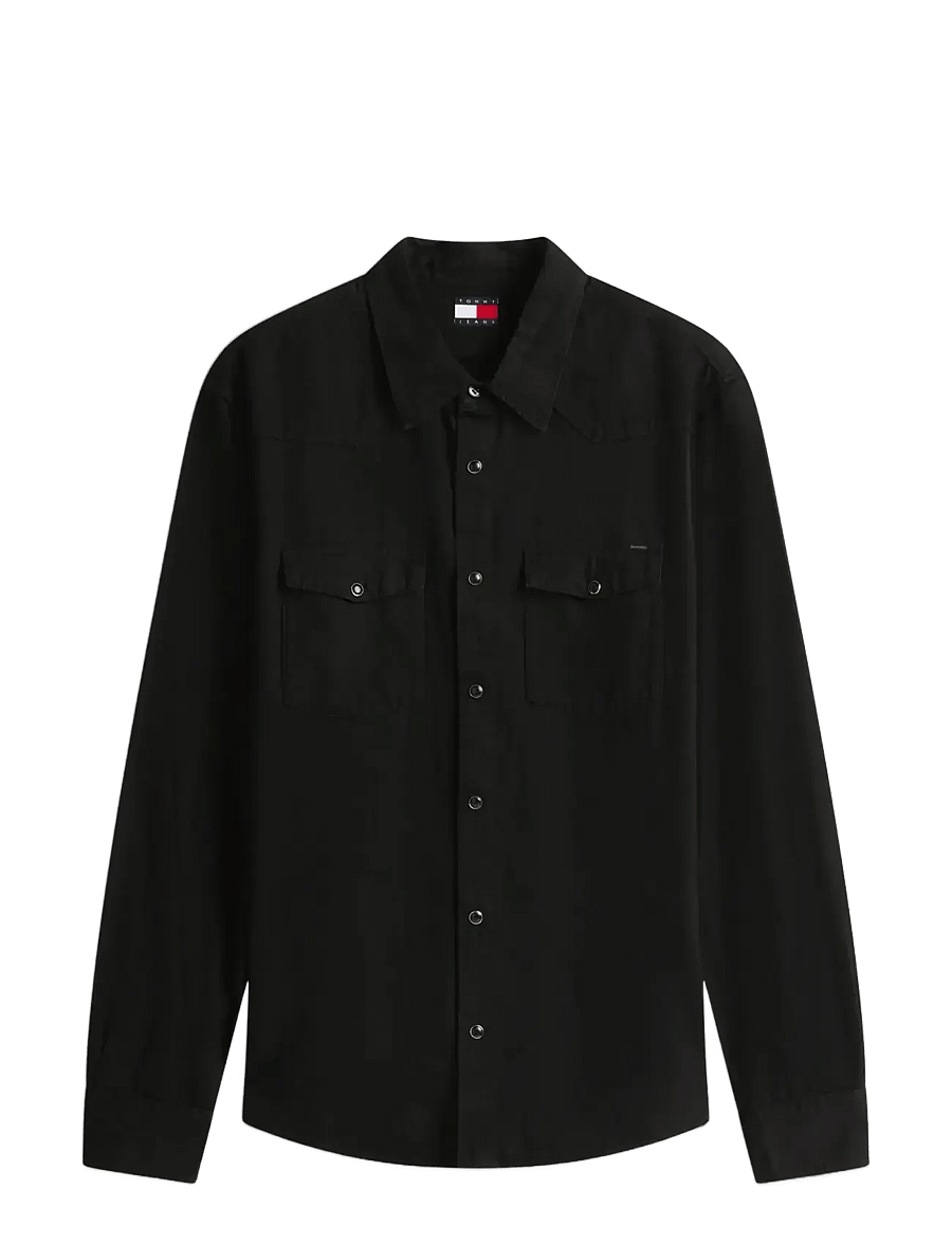 Tommy Jeans - WESTERN SHIRT EI4089 - Überhemden - denim black - 1