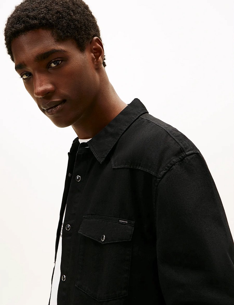 Tommy Jeans - WESTERN SHIRT EI4089 - Überhemden - denim black - 4