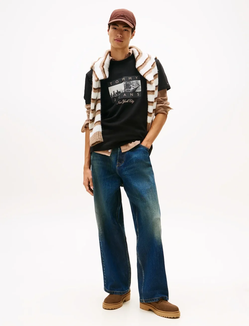 Tommy Jeans - TJM REG PHOTO FLAG SS TEE - t-krekli ar īsām piedurknēm - black - 2