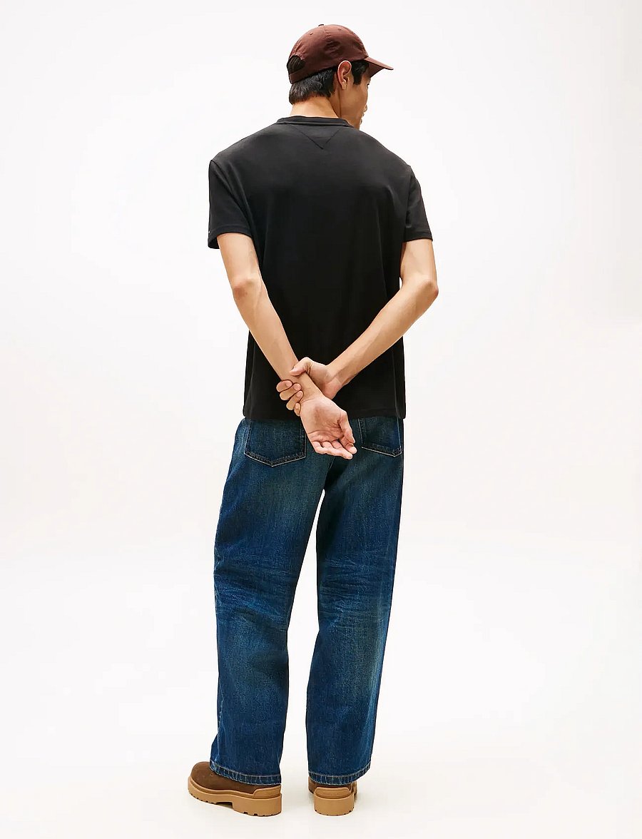 Tommy Jeans - TJM REG PHOTO FLAG SS TEE - kurzärmelige t-shirts - black - 3