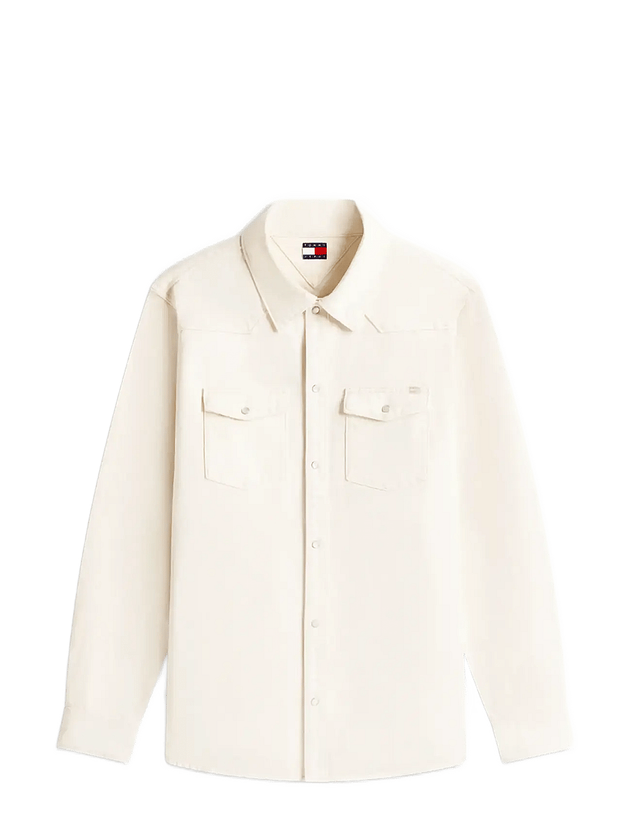Tommy Jeans - DENIM WESTERN OVERSHIRT BJ6004 - shop efter stil - denim white 01 - 1