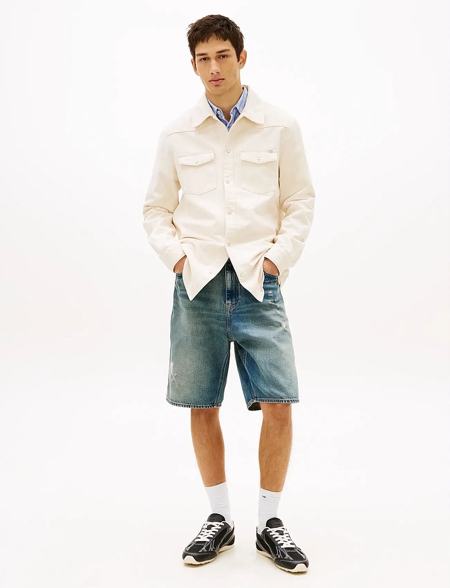 Tommy Jeans - DENIM WESTERN OVERSHIRT BJ6004 - shop efter stil - denim white 01 - 3