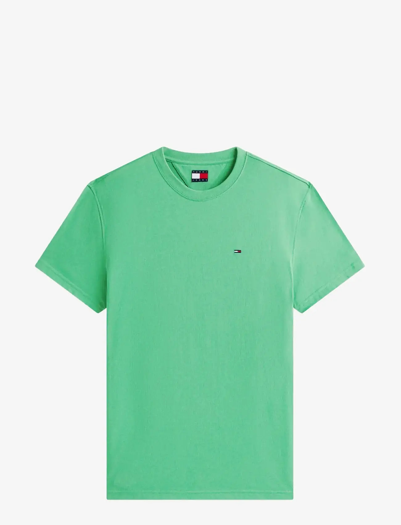 Tommy Jeans - TJM REG SFLAG SS TEE EXT - kortærmede t-shirts - bahama green - 1