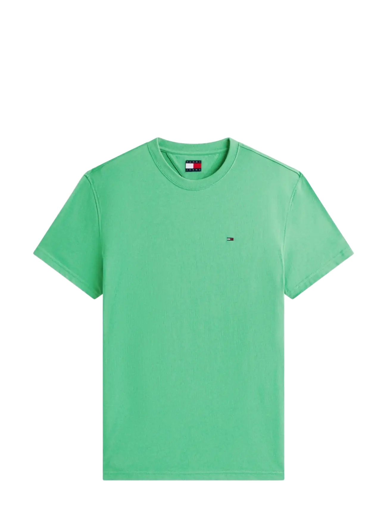 Tommy Jeans TJM REG SFLAG SS TEE EXT - Riided - BAHAMA GREEN / green