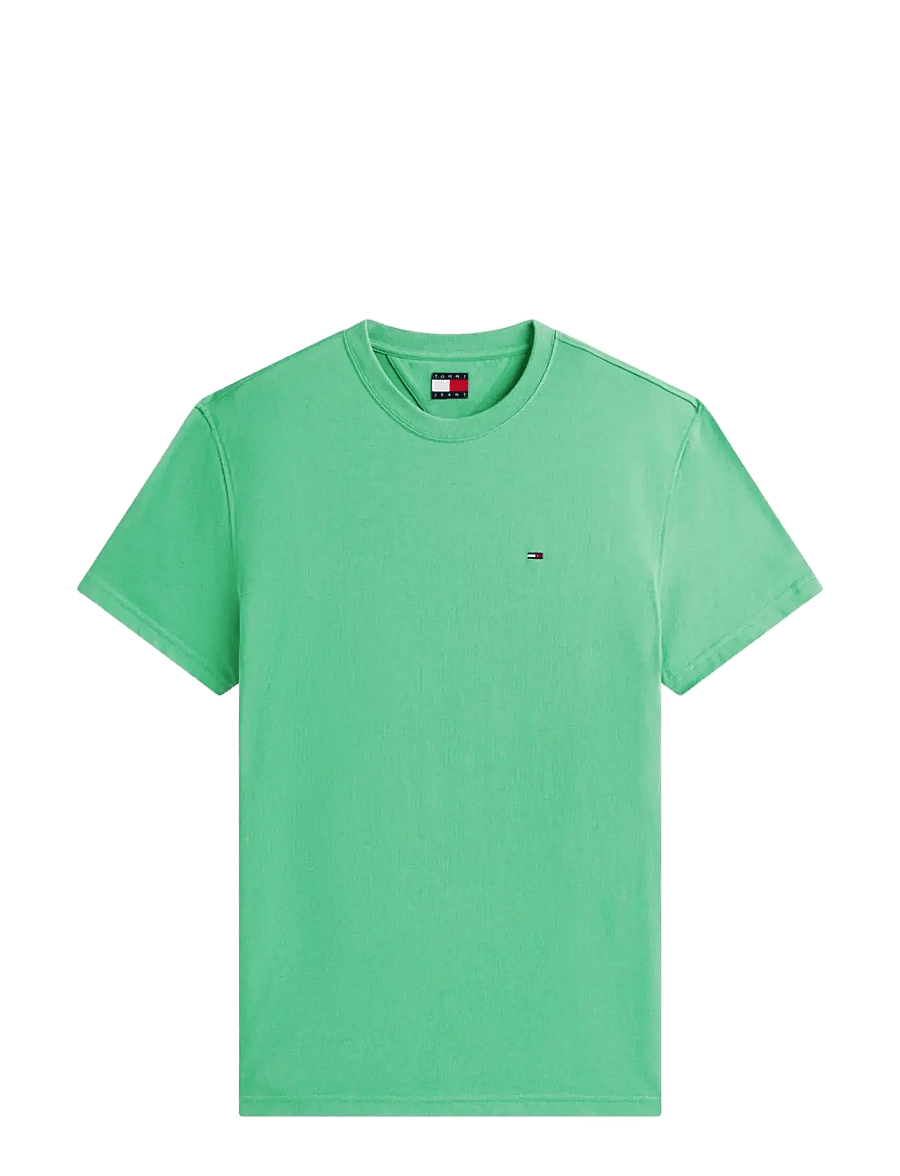 Tommy Jeans - TJM REG SFLAG SS TEE EXT - short-sleeved t-shirts - bahama green - 1