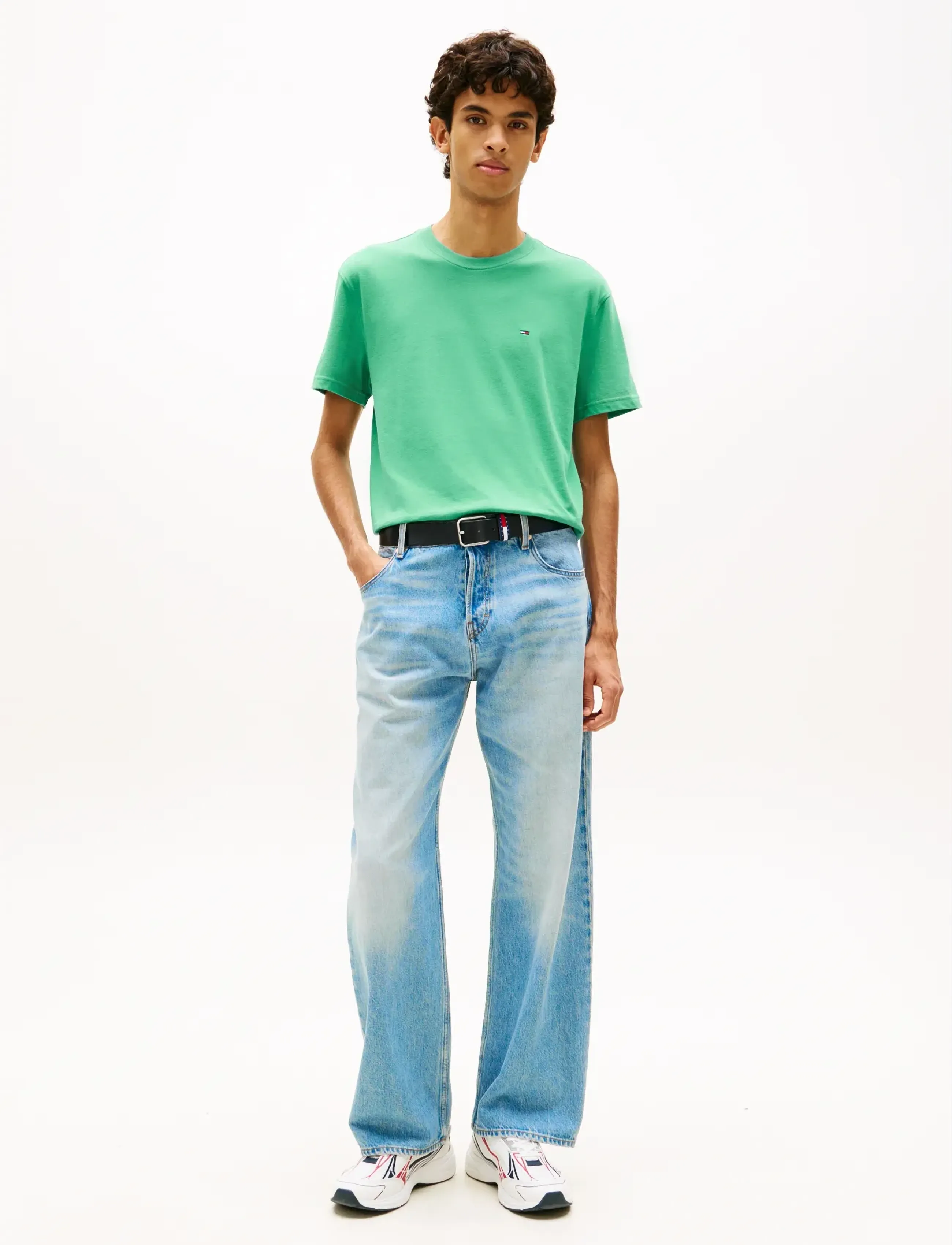 Tommy Jeans - TJM REG SFLAG SS TEE EXT - short-sleeved t-shirts - bahama green - 3