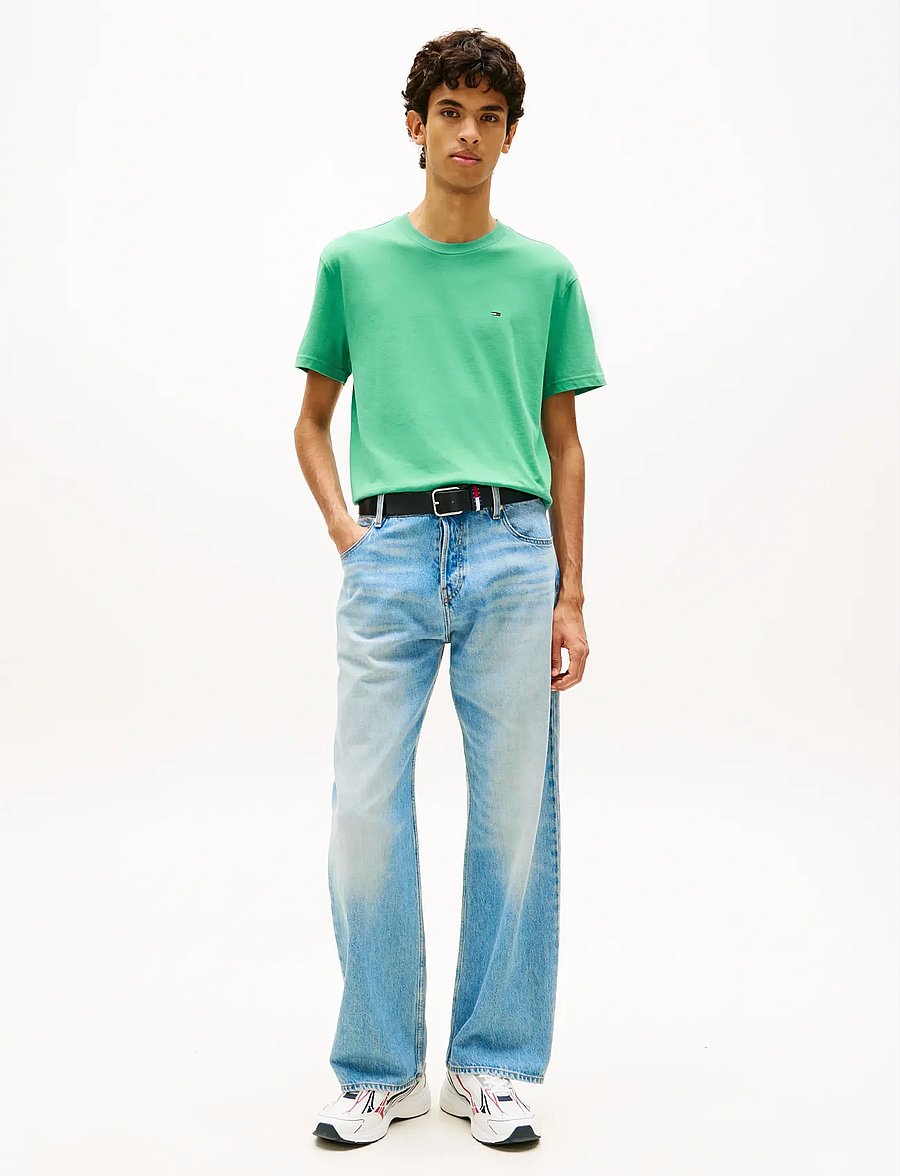 Tommy Jeans - TJM REG SFLAG SS TEE EXT - short-sleeved t-shirts - bahama green - 3