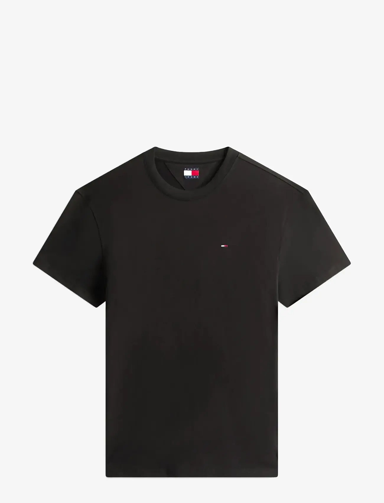 Tommy Jeans - TJM REG SFLAG SS TEE EXT - kortærmede t-shirts - black - 1