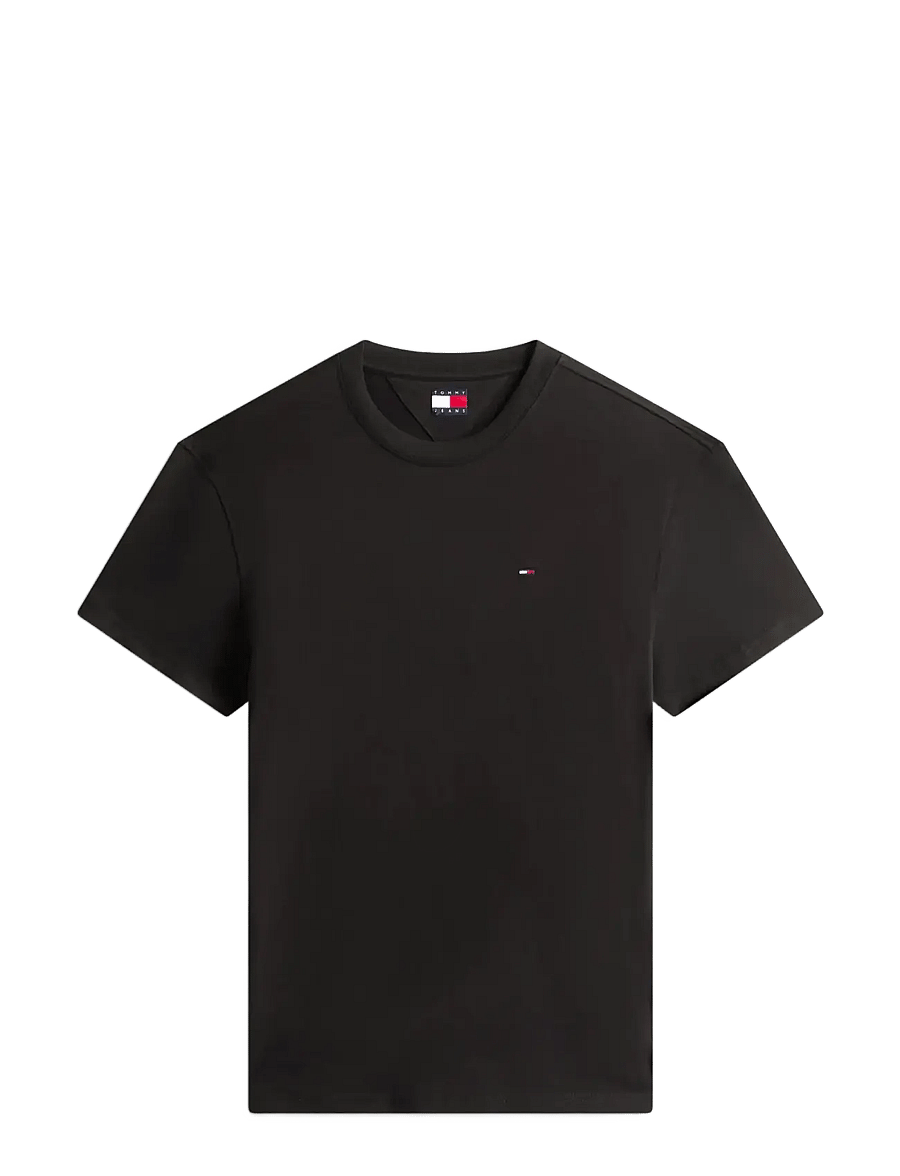 Tommy Jeans - TJM REG SFLAG SS TEE EXT - lühikeste varrukatega t-särgid - black - 1