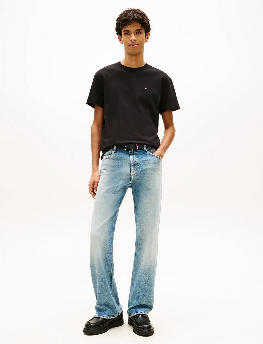 Tommy Jeans - TJM REG SFLAG SS TEE EXT - lühikeste varrukatega t-särgid - black - 3